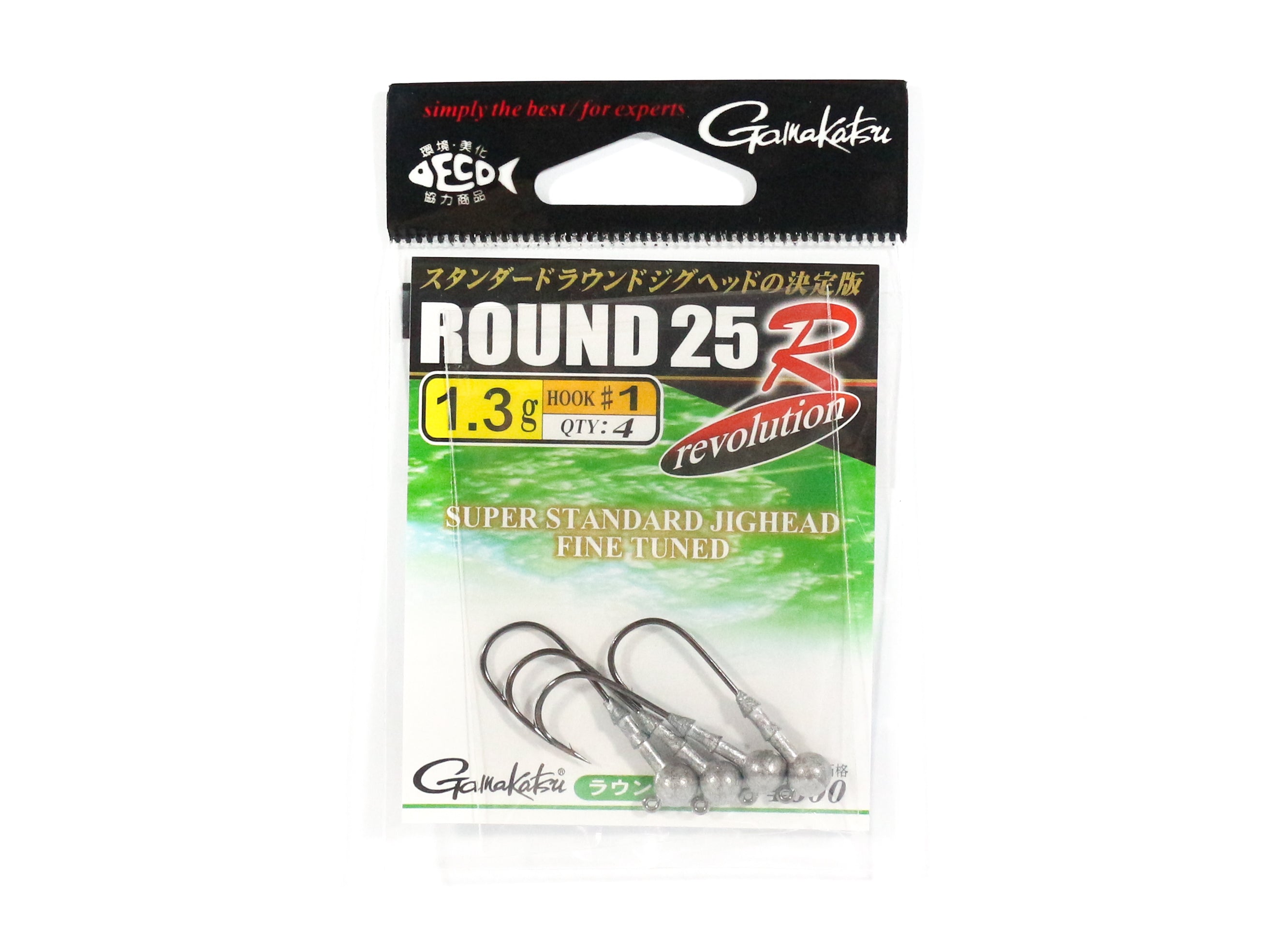 Gamakatsu Jig Head Round 25 R 1.3 grams Size 1 ,4 Per pack (9922)