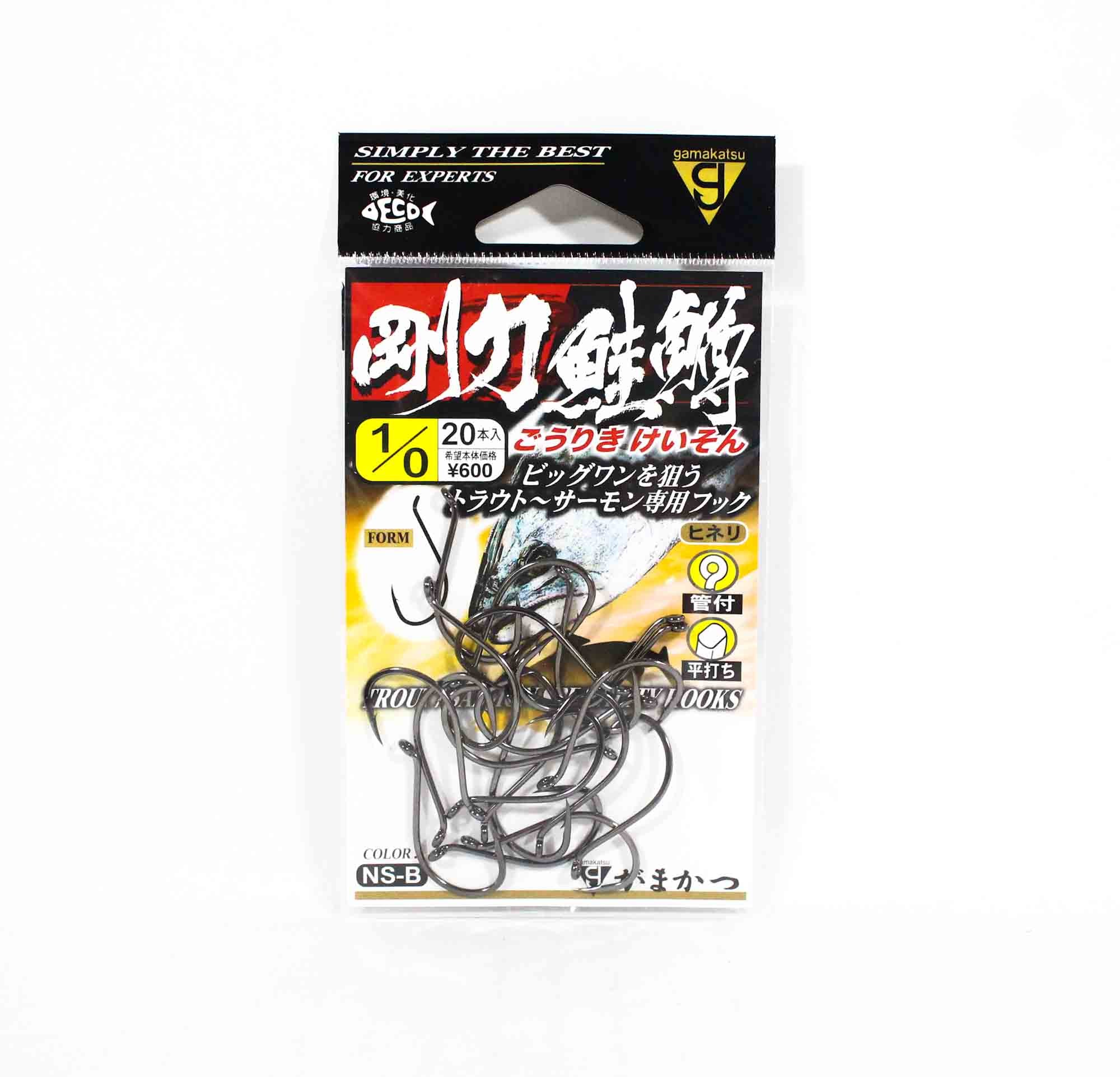 Gamakatsu 67636 Goriki Keison Trout Salmon Specialty Hook Size 1/0 (0508)