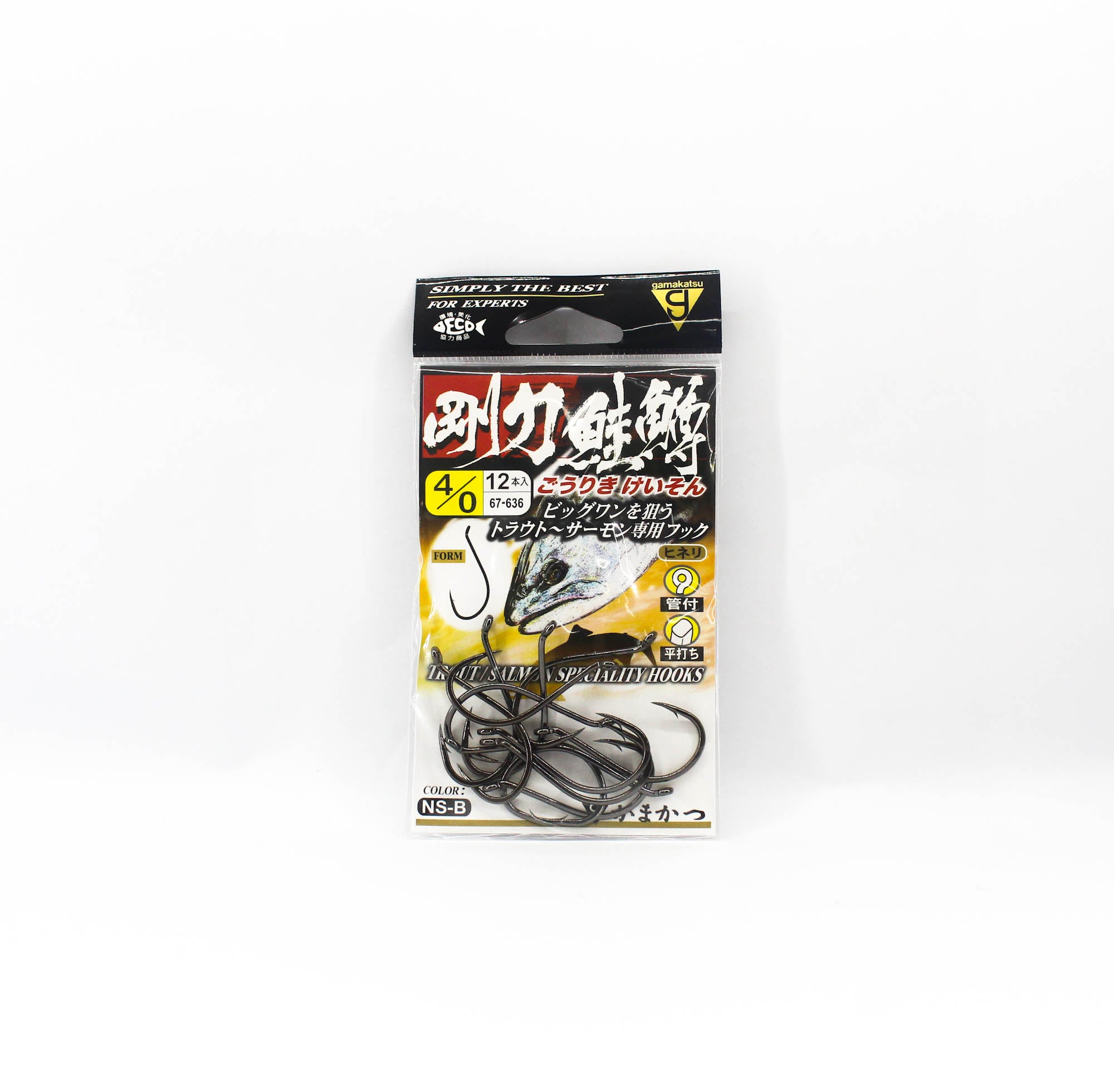 Gamakatsu 67636 Goriki Keison Trout Salmon Specialty Hook Size 4/0 (0539)