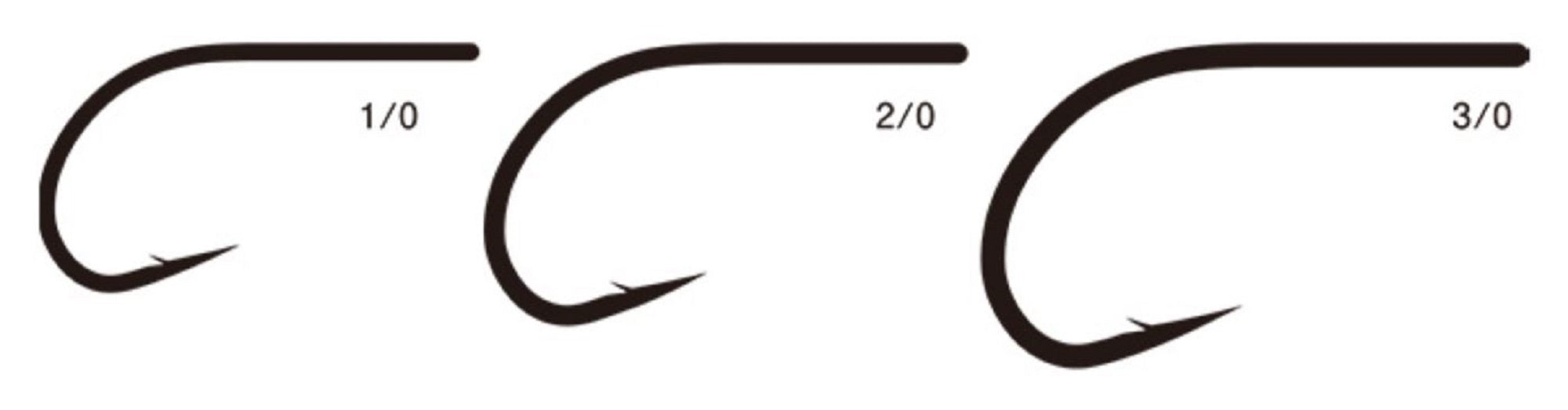 Gamakatsu 67703 SC15 Wide Gap Tin Plated Hook Size 2/0, 10 Per pack (1338)