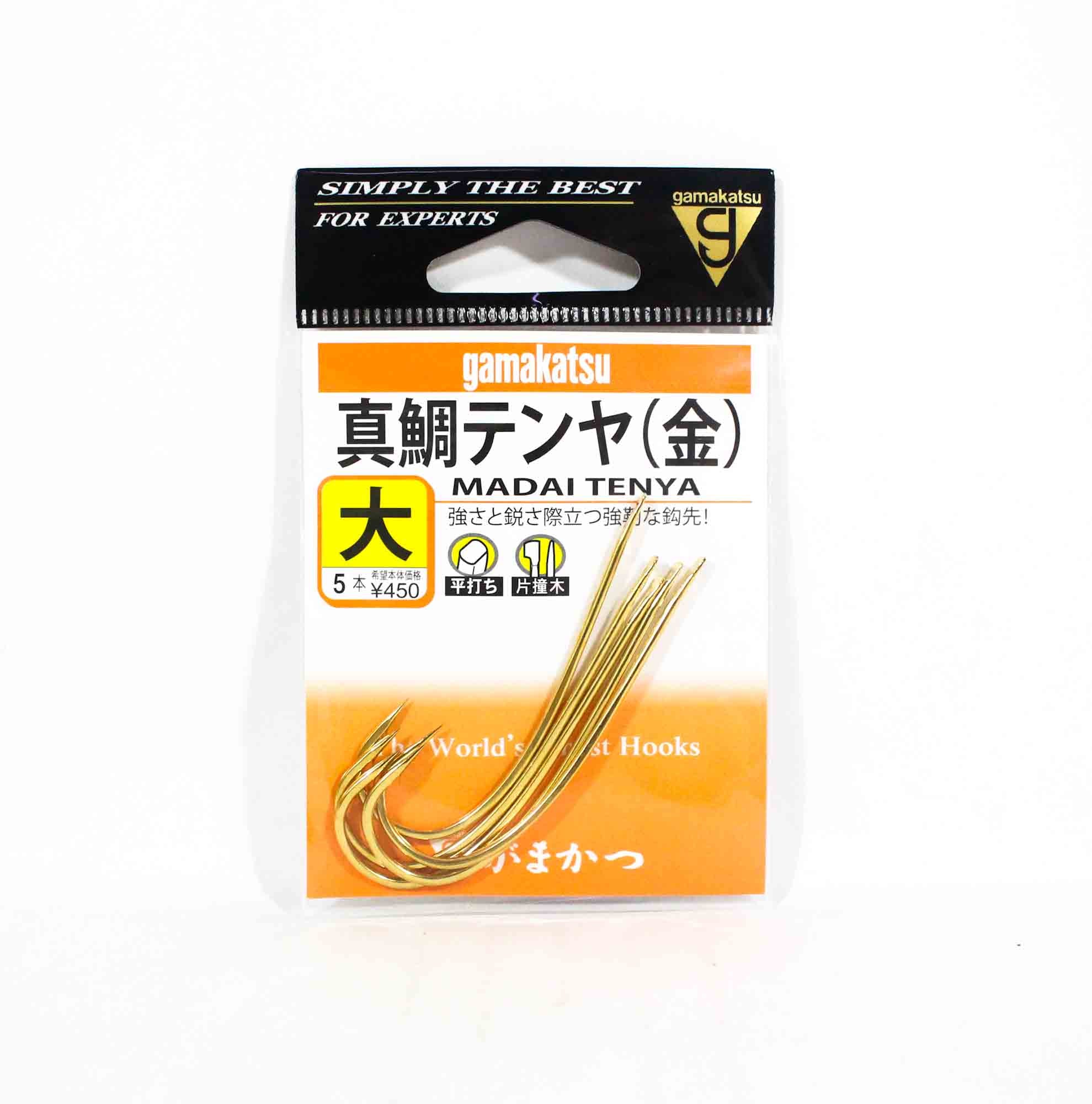 Gamakatsu 67964 Madai Tenya Hook Gold Size L ,5 Per pack (4766)