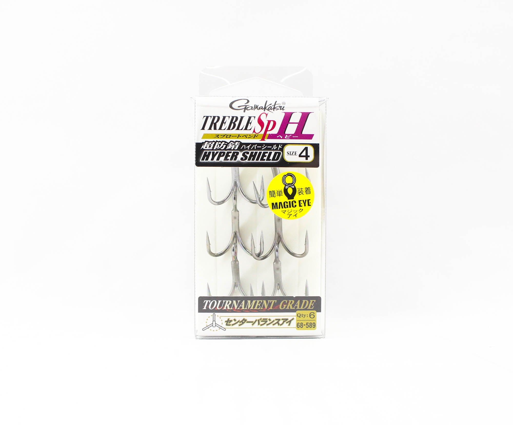 Gamakatsu 68589 Treble Hook SP H Hyper Shield Size 4 (4383)