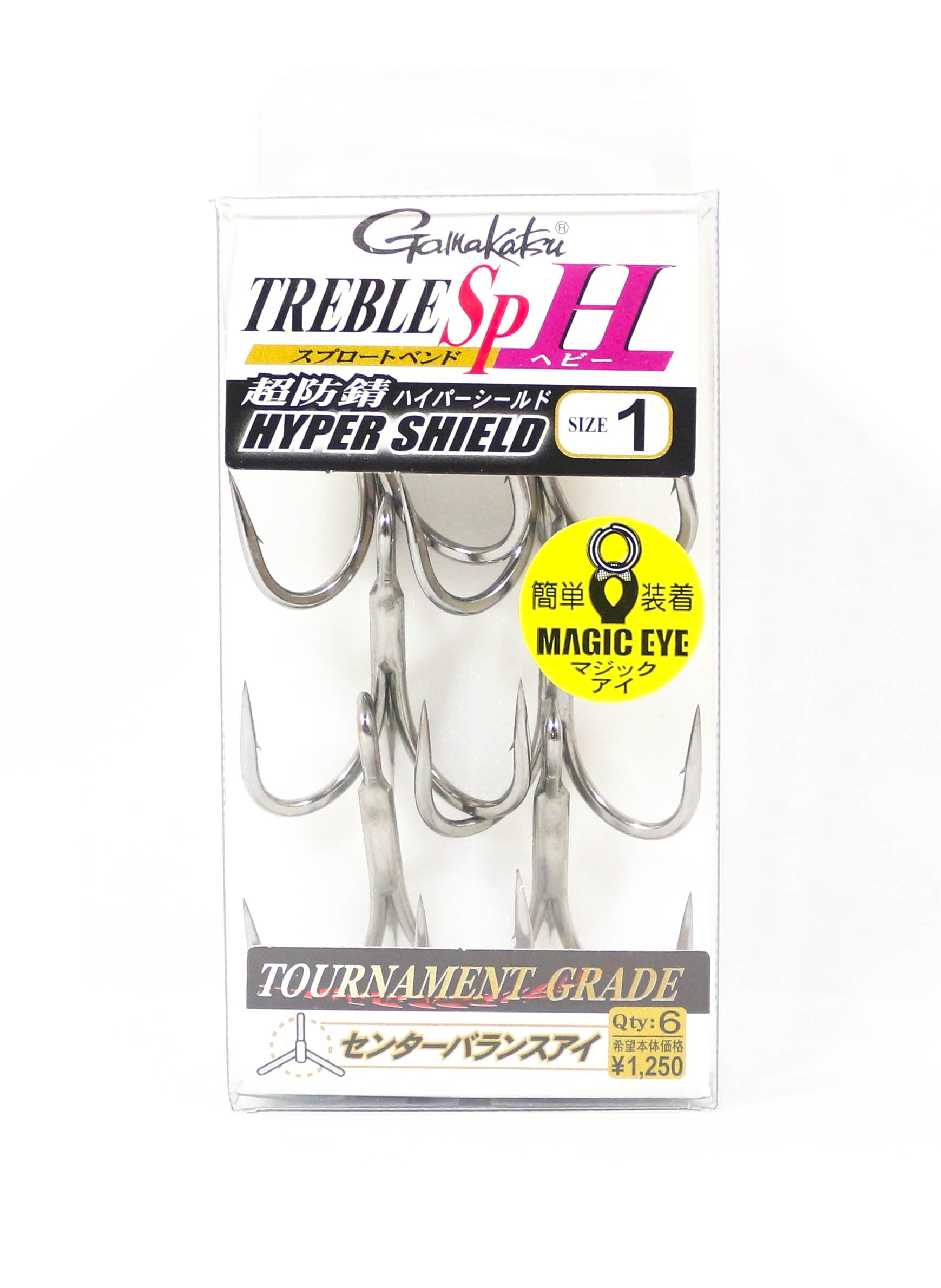 Gamakatsu 68589 Treble Hook SP H Hyper Shield Size 1 (4413)