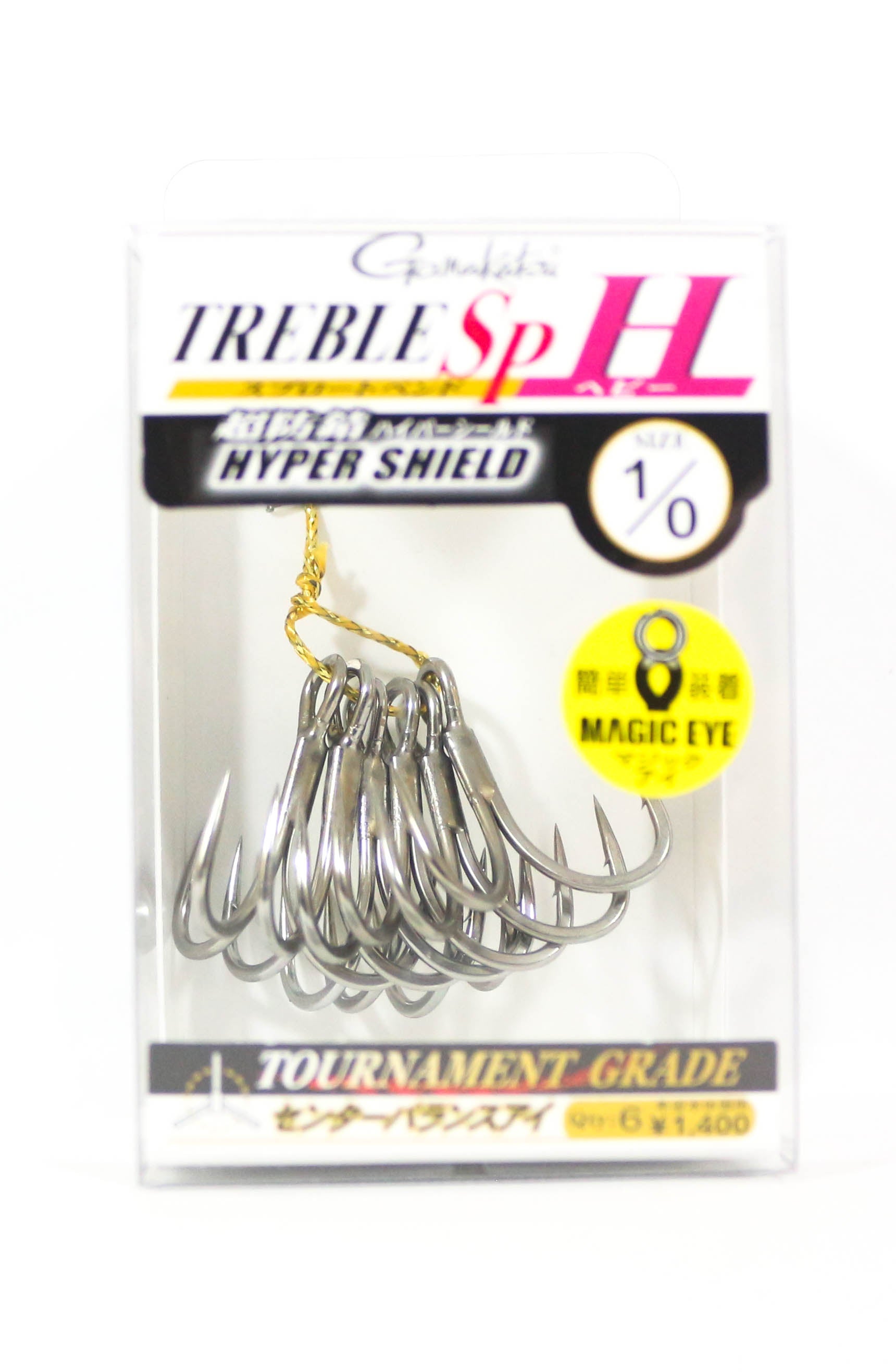 Gamakatsu 68590 Treble Hook SP H Hyper Shield Size 1/0 (4420)