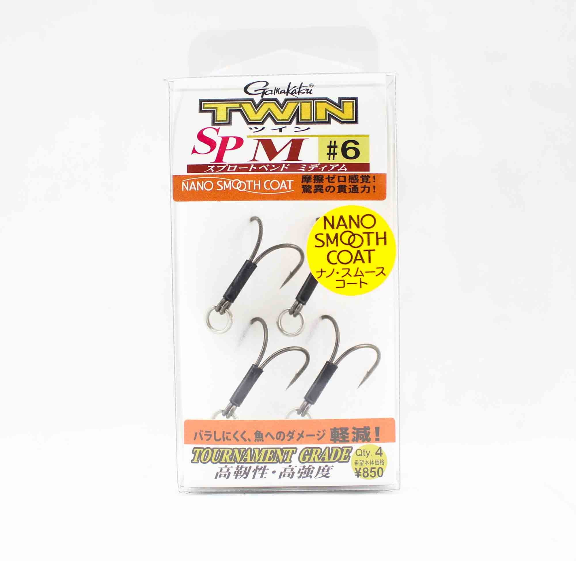 Gamakatsu 68640 Double Hook SP M Nano Coat Size 6 ,4 Per pack (5265)