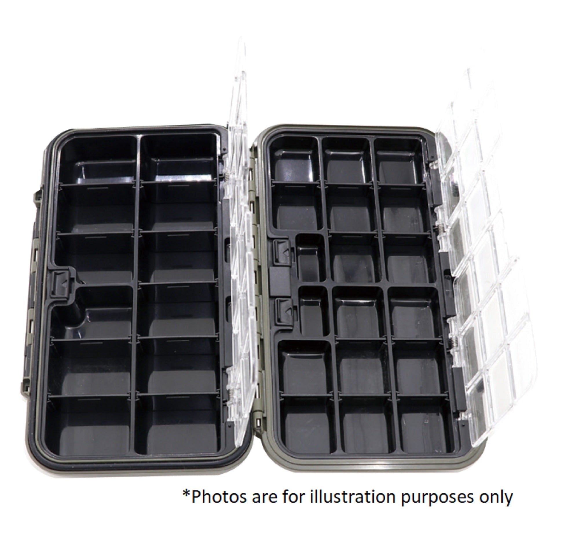 Gamakatsu LE502 Box Parts Stocker Black 197 x 115 x 50mm (5651)
