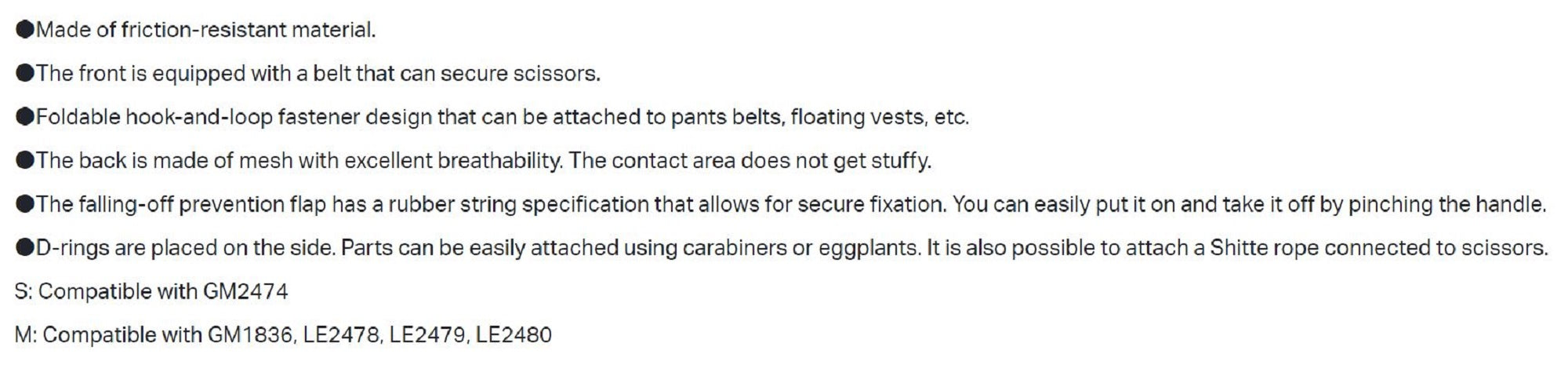 Gamakatsu GM-2526 Plier and Scissors Holder Size M 75 x 180 mm (0611)