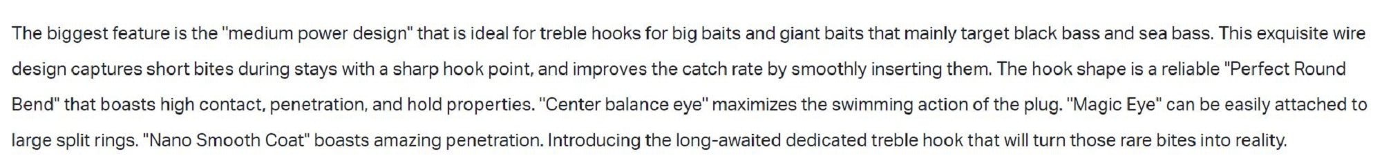 Gamakatsu Treble Hook RB Big Bait SP Size 5/0 (4968)