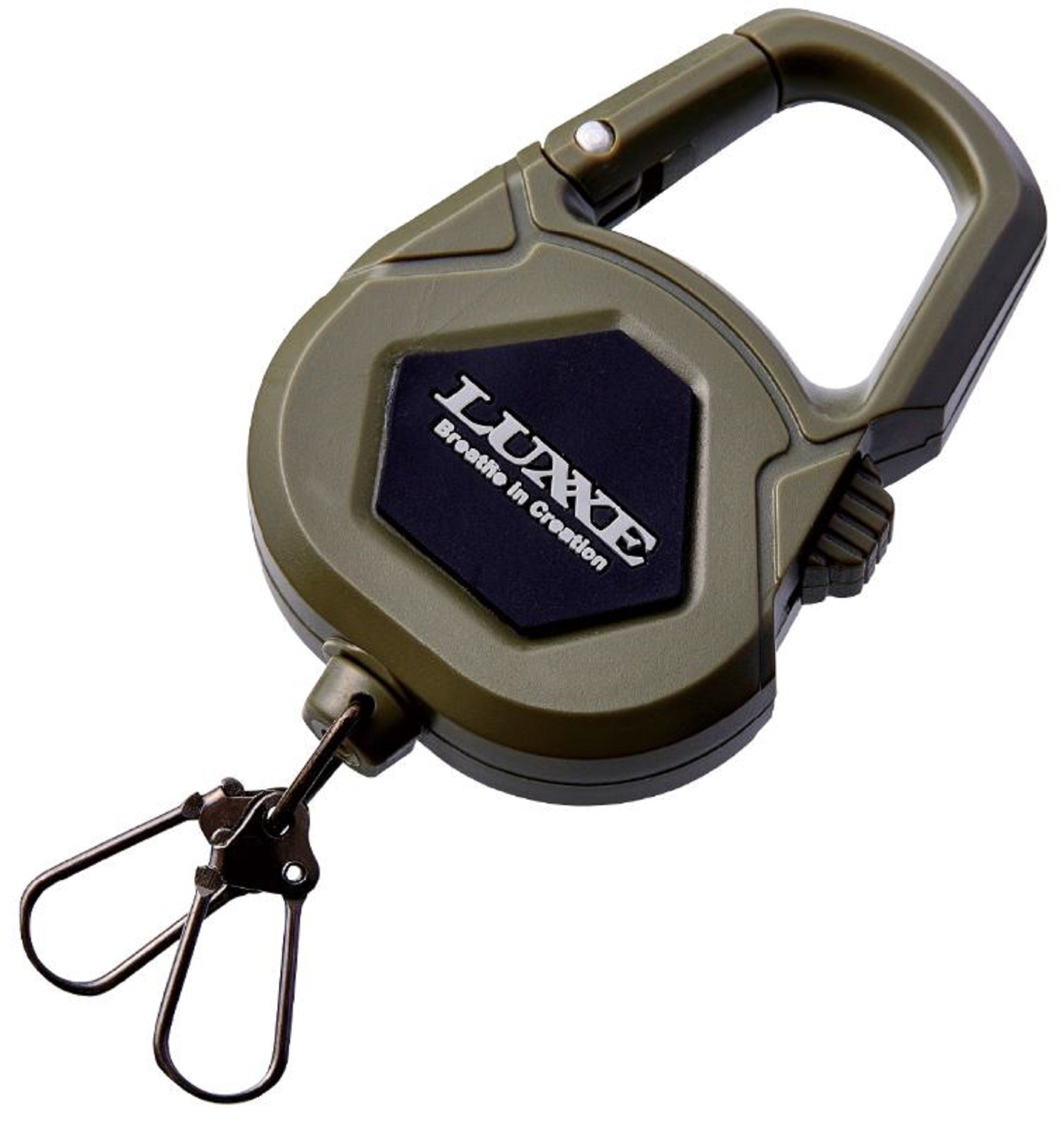 Gamakatsu LE137 Carabiner Reel Sliding Lock 100cm Army Green (3957)