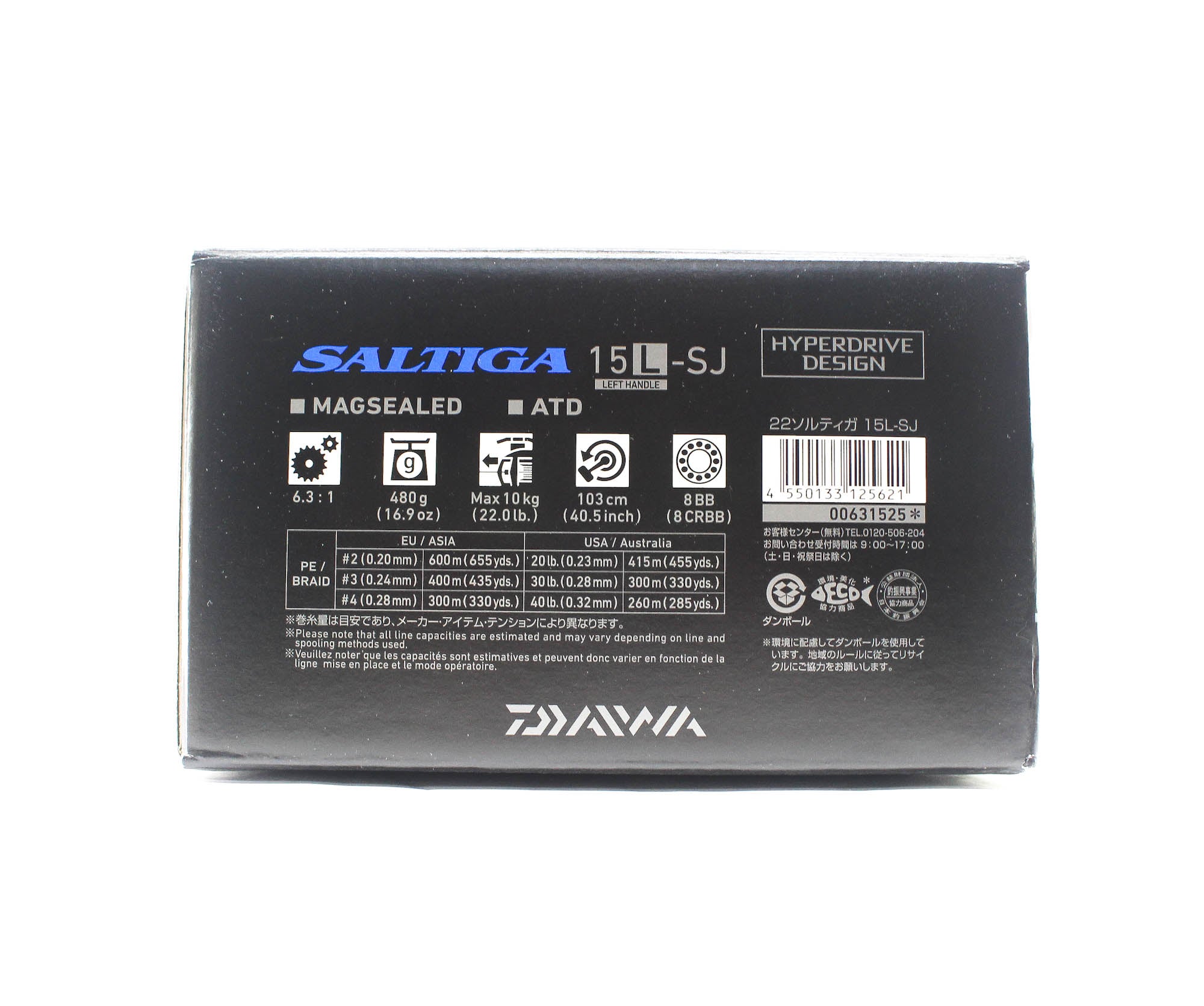 Daiwa Reel Baitcast 22 Saltiga 15L-SJ Left Hand (5621)