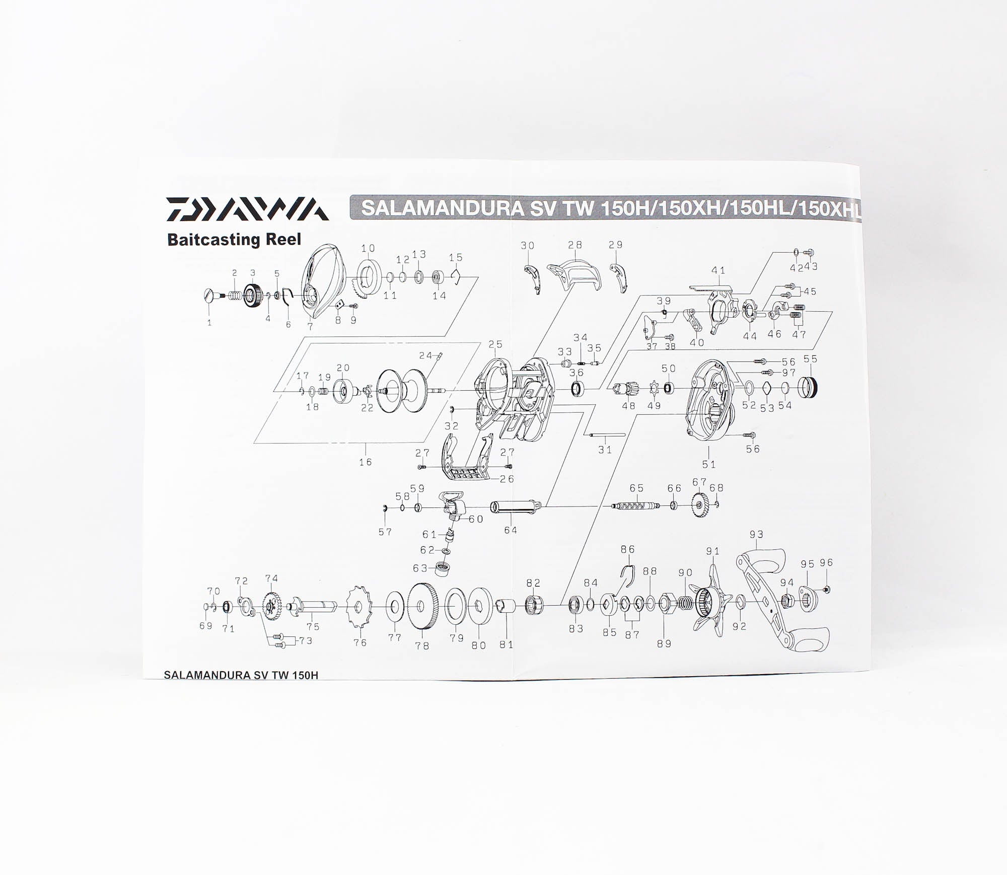 Daiwa Reel Baitcast 21 Salamandura SV TW 150HL Left Hand (4321)