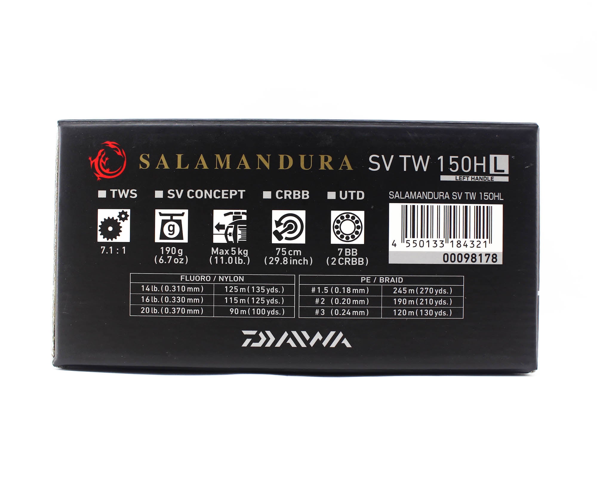 Daiwa Reel Baitcast 21 Salamandura SV TW 150HL Left Hand (4321)