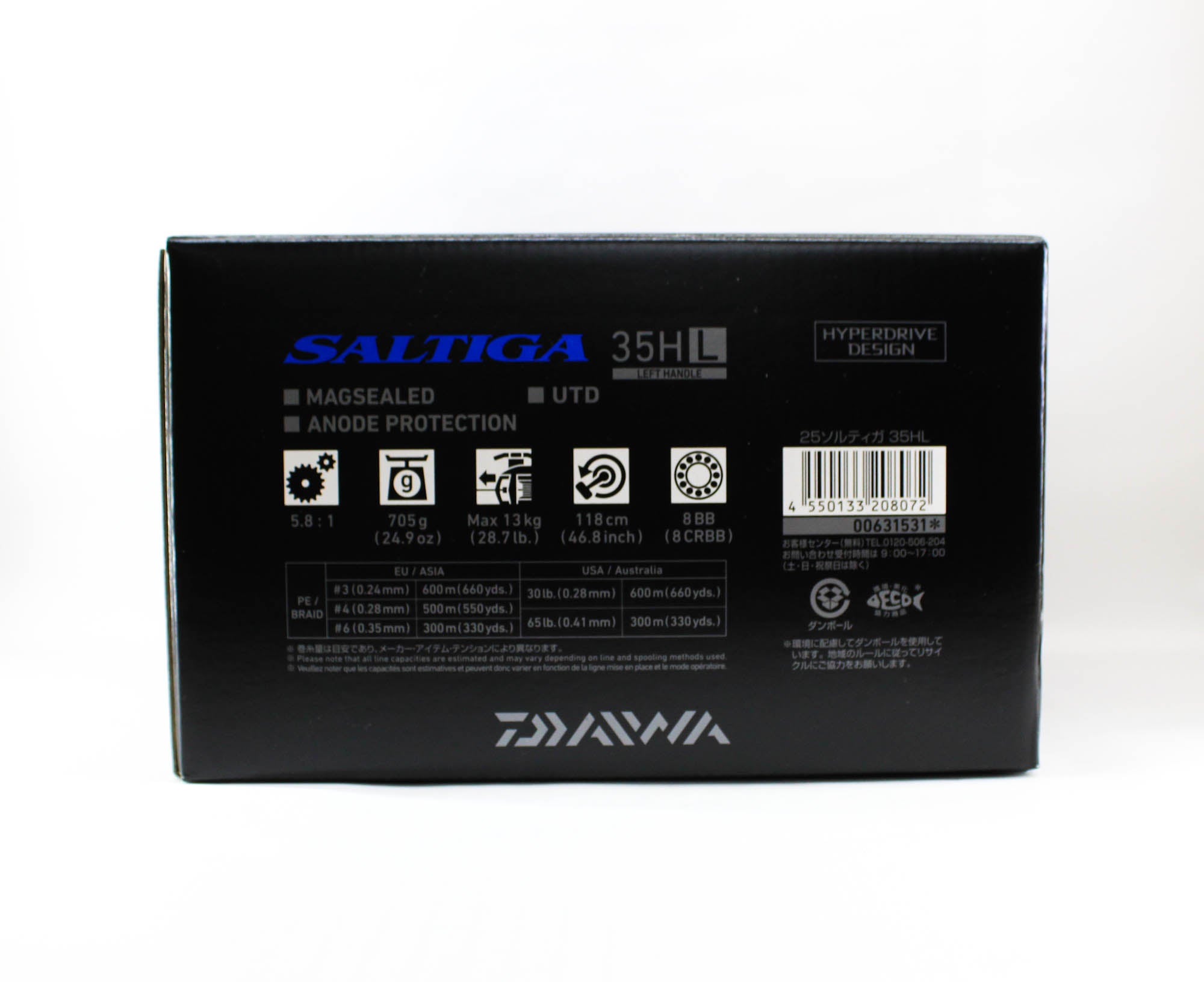 Daiwa Reel Baitcast 25 Saltiga 35HL Left Hand (8072)