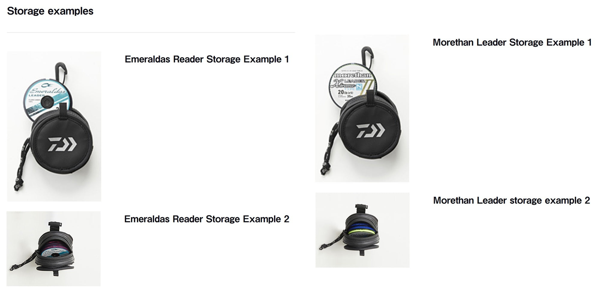 Daiwa Leader Pouch A 5 x 8.5 x 8.5 cm Black (6556)
