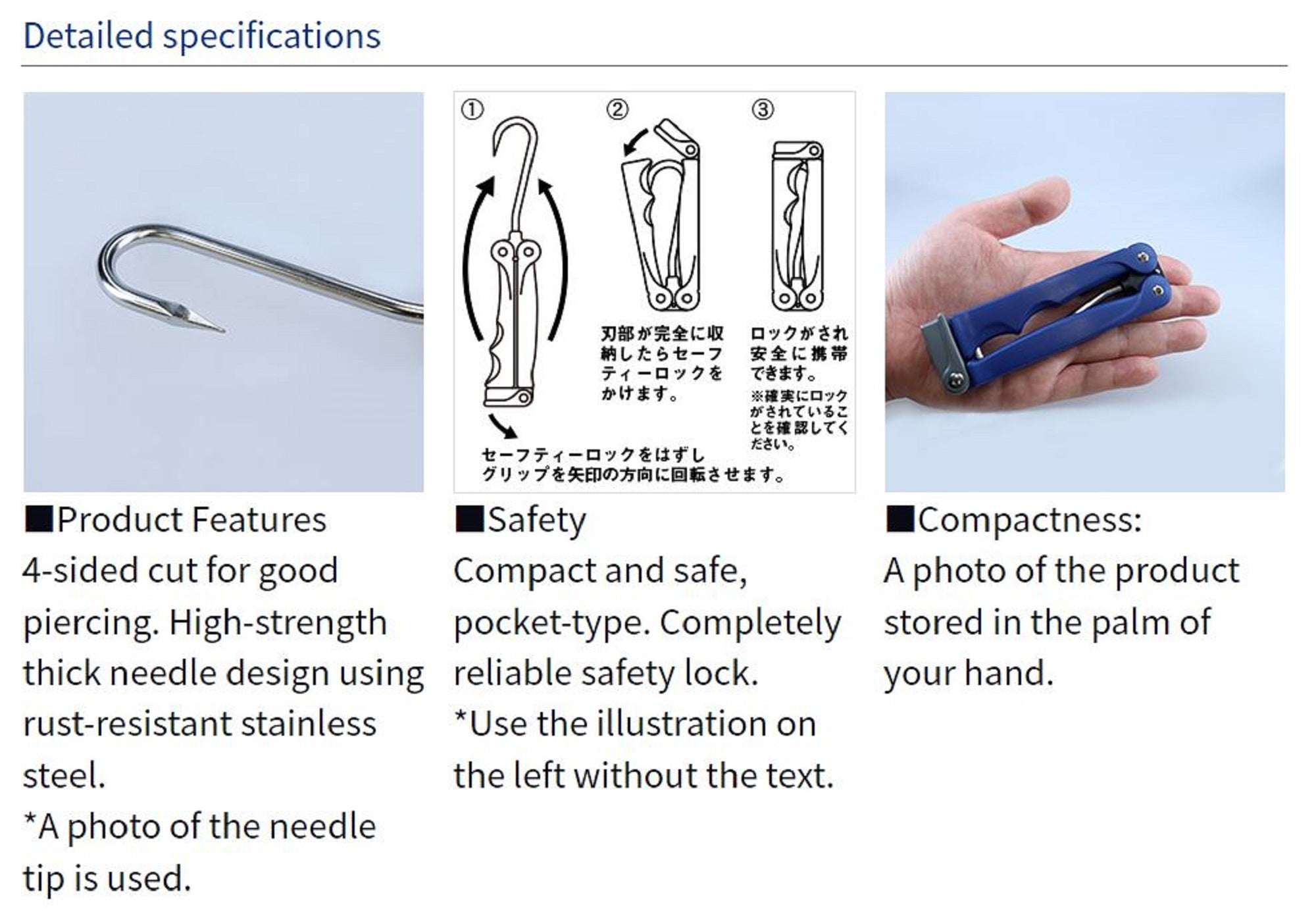 Daiwa Gaff Fish Gaff 85 Foldable Black (5464)