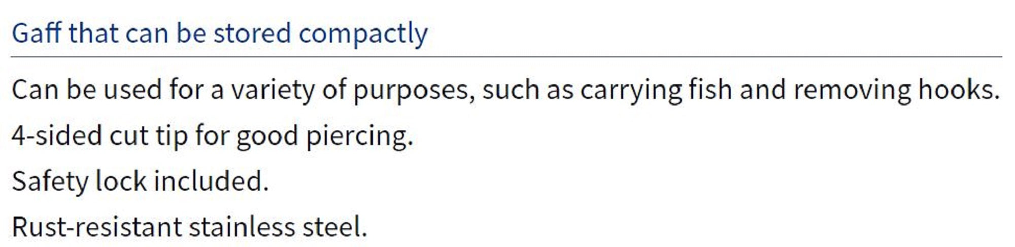 Daiwa Gaff Fish Gaff 85 Foldable Black (5464)