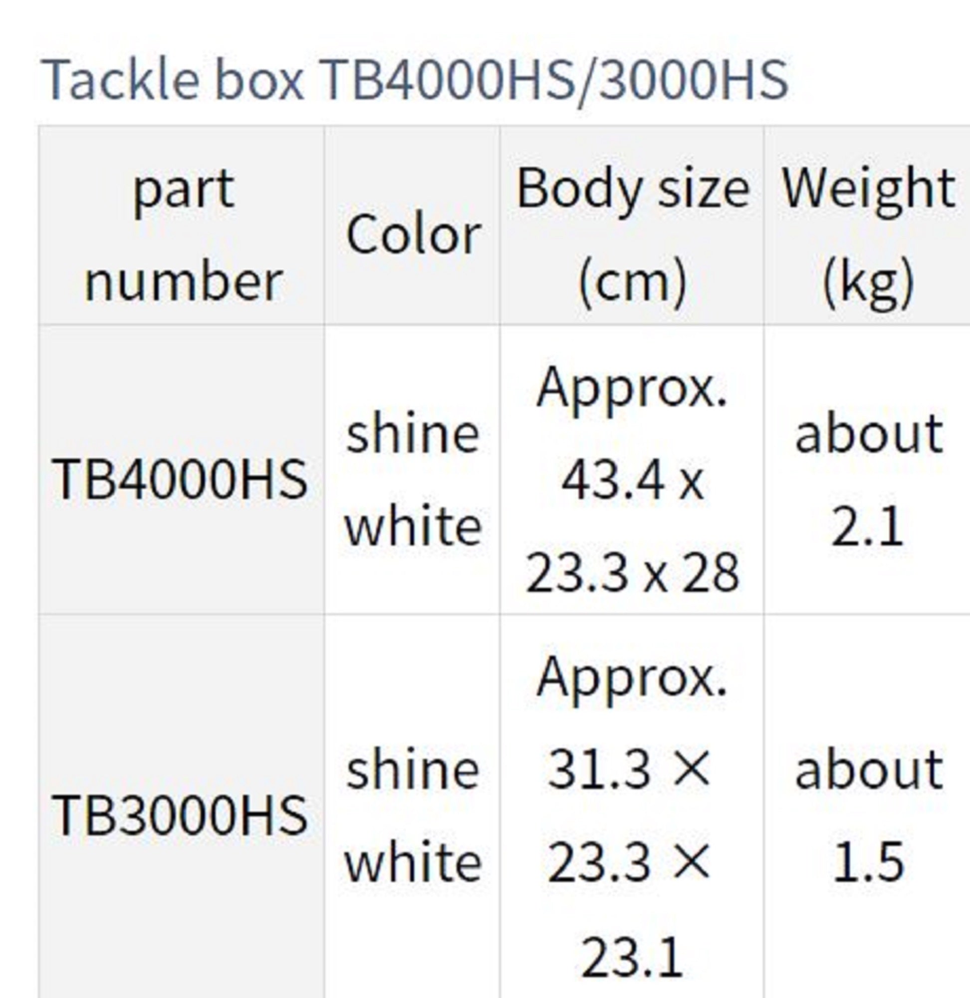Daiwa TB-3000HS Tackle Box 310 x 230 x 230 mm White (4991)