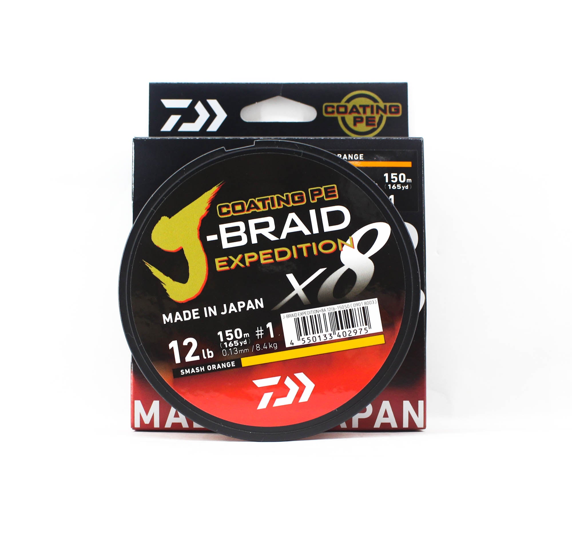 Daiwa P.E Line J Braid Expedition X8 150m 12lb Smash Orange (2975)