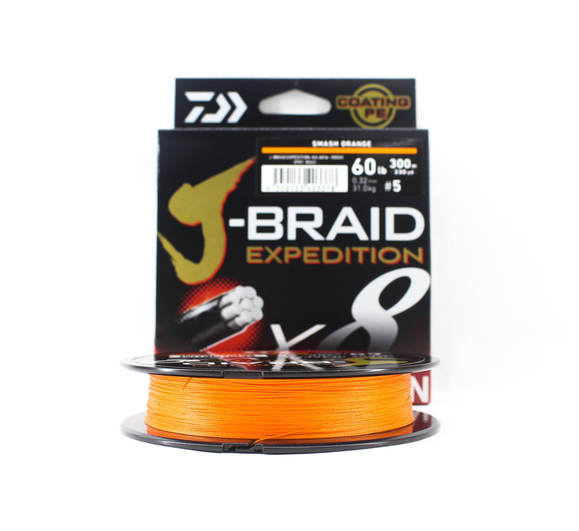 Daiwa P.E Line J Braid Expedition X8 300m 60lb Smash Orange (3378)