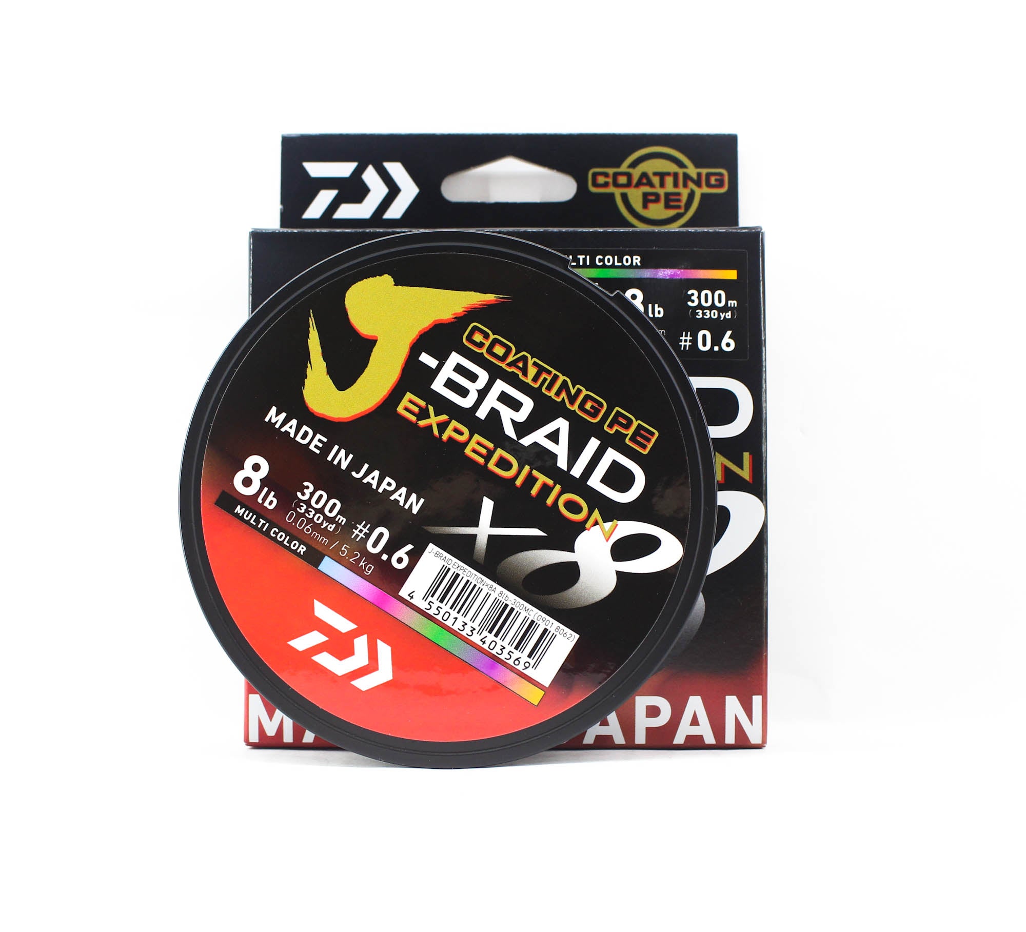 Daiwa P.E Line J Braid Expedition X8 300m 8lb Multi (3569)