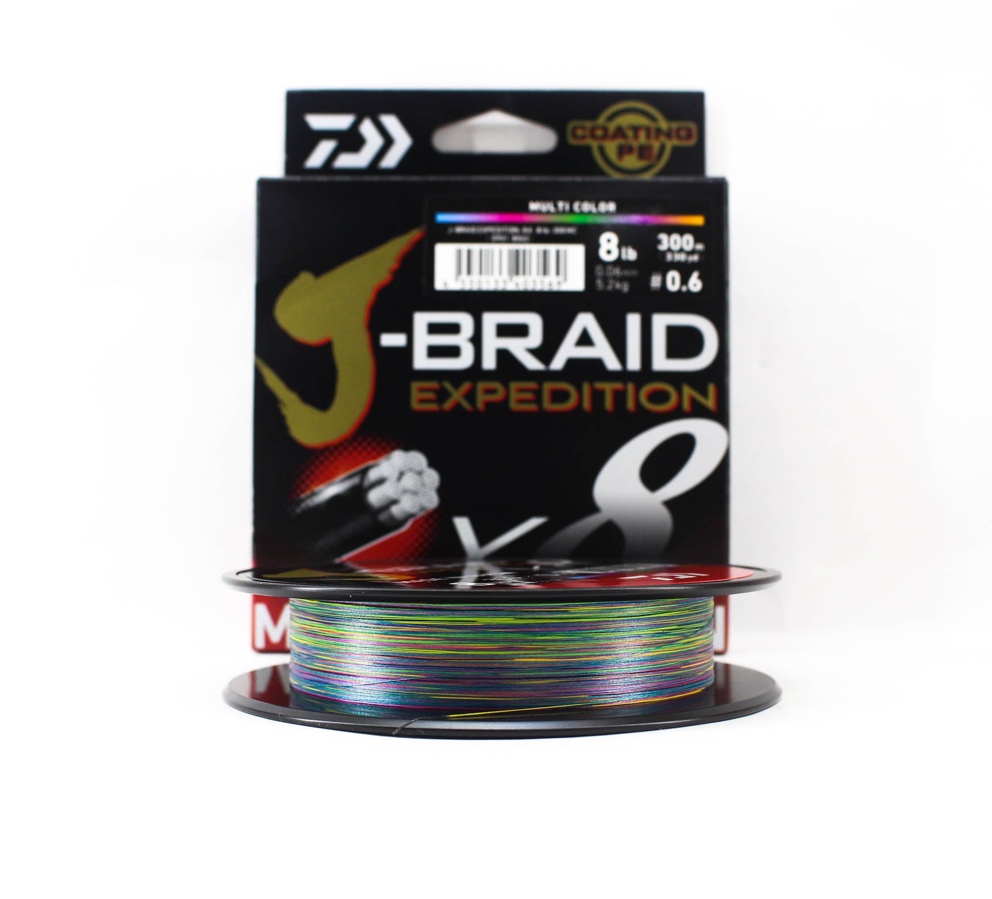 Daiwa P.E Line J Braid Expedition X8 300m 8lb Multi (3569)