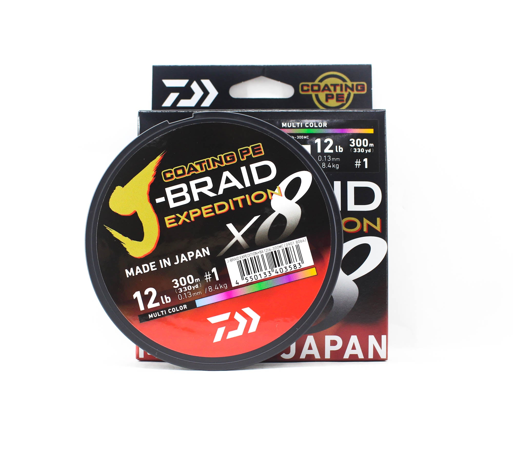 Daiwa P.E Line J Braid Expedition X8 300m 12lb Multi (3583)
