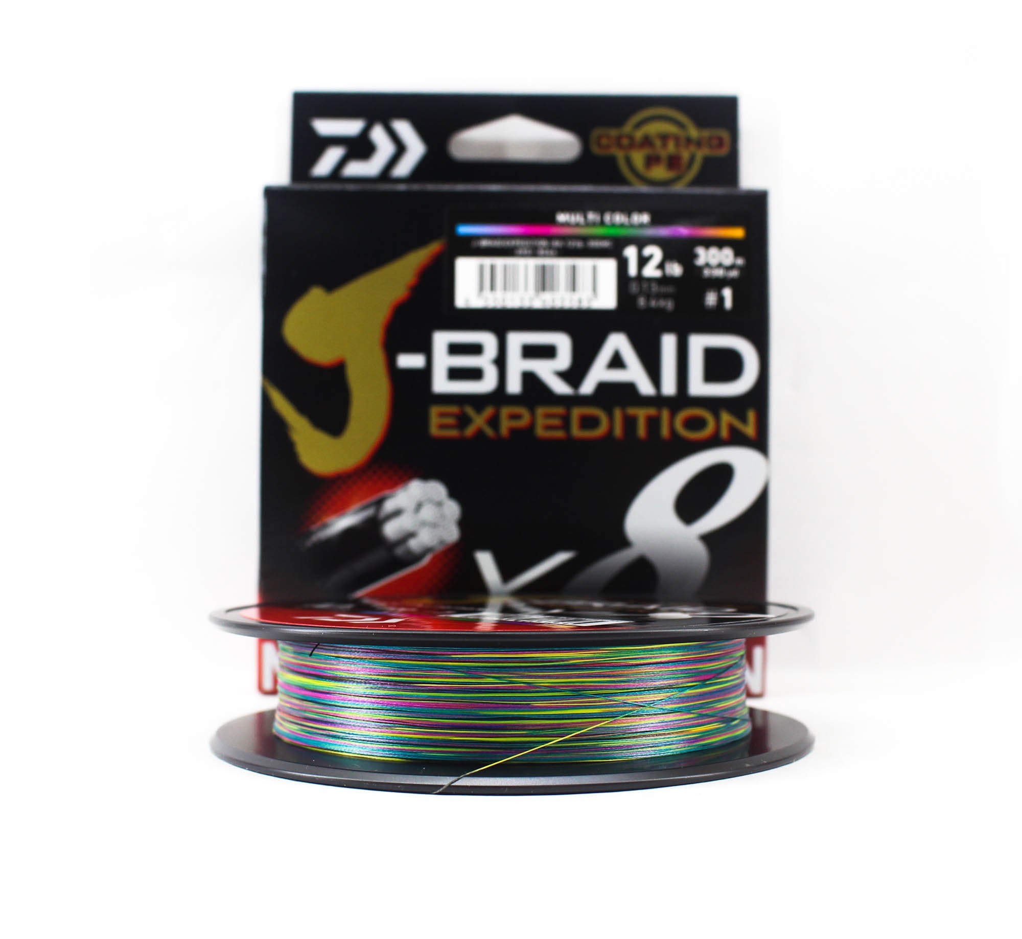 Daiwa P.E Line J Braid Expedition X8 300m 12lb Multi (3583)