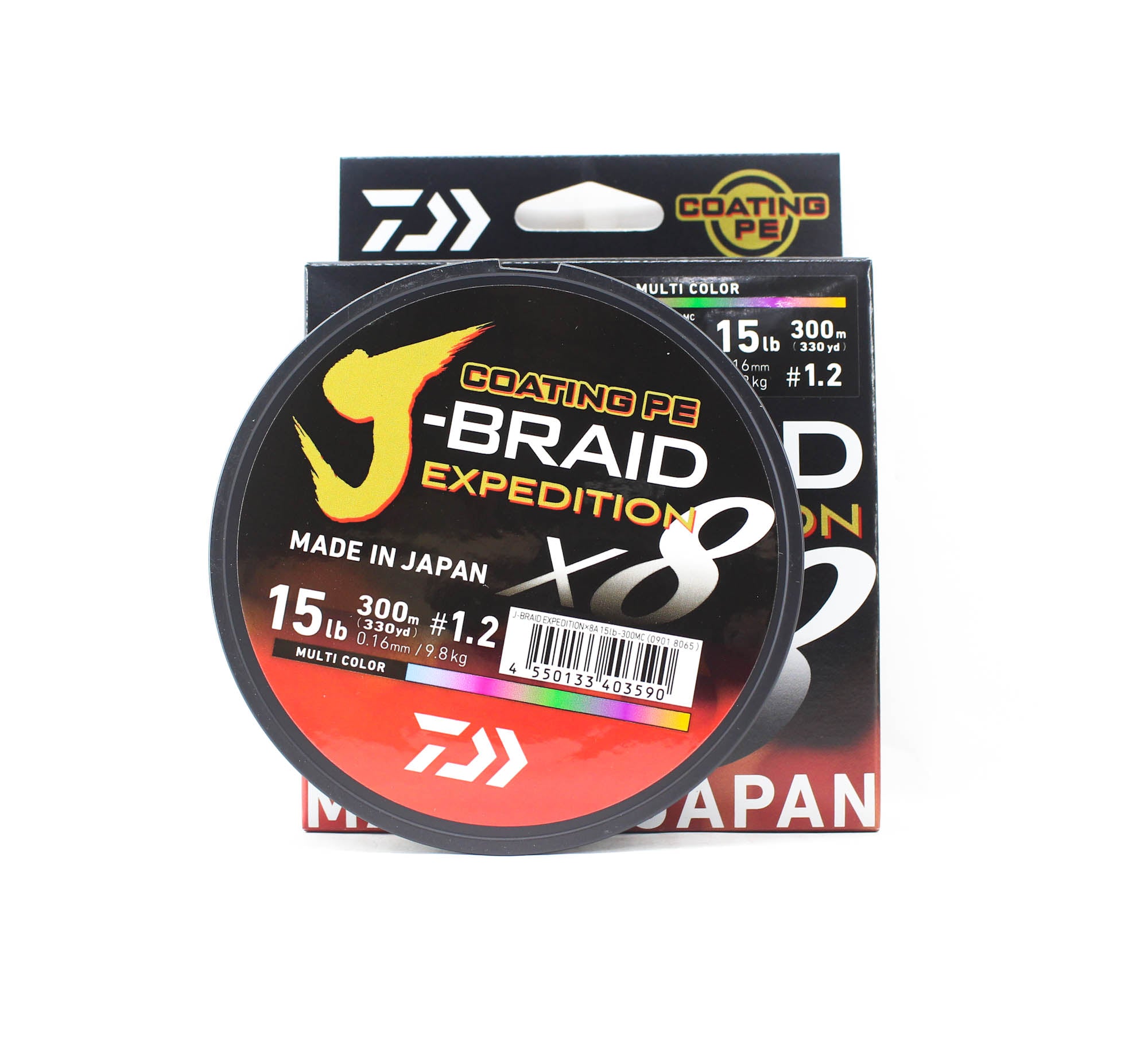 Daiwa P.E Line J Braid Expedition X8 300m 15lb Multi (3590)