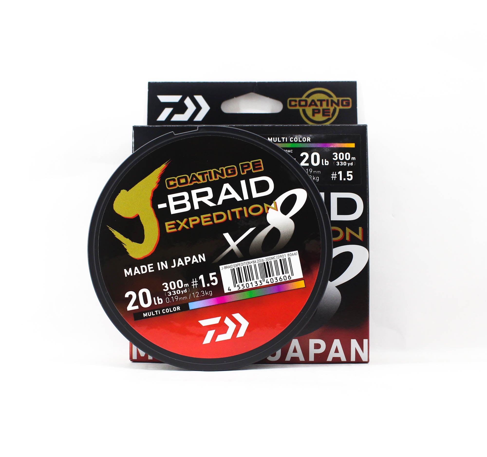 Daiwa P.E Line J Braid Expedition X8 300m 20lb Multi (3606)