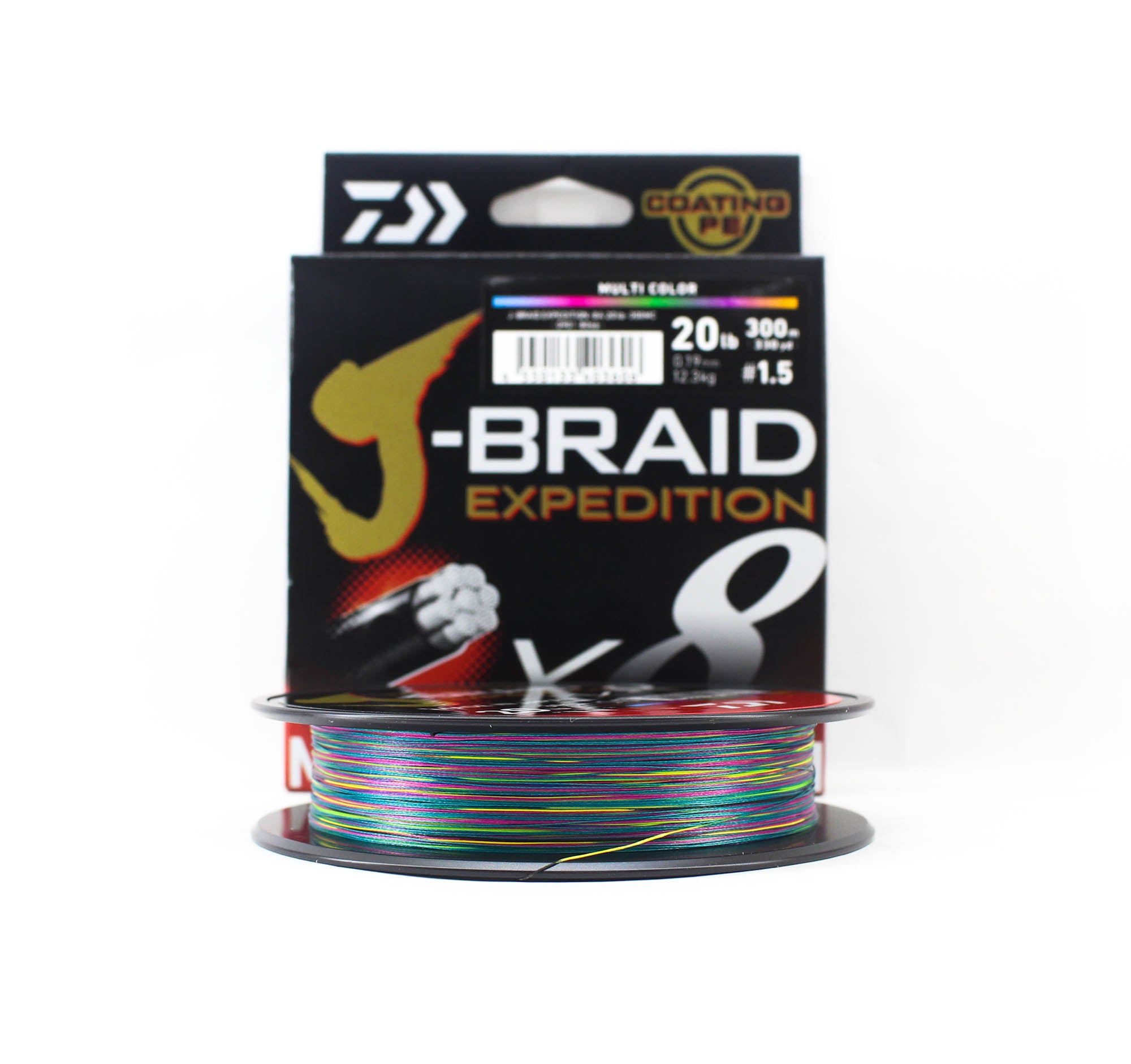 Daiwa P.E Line J Braid Expedition X8 300m 20lb Multi (3606)