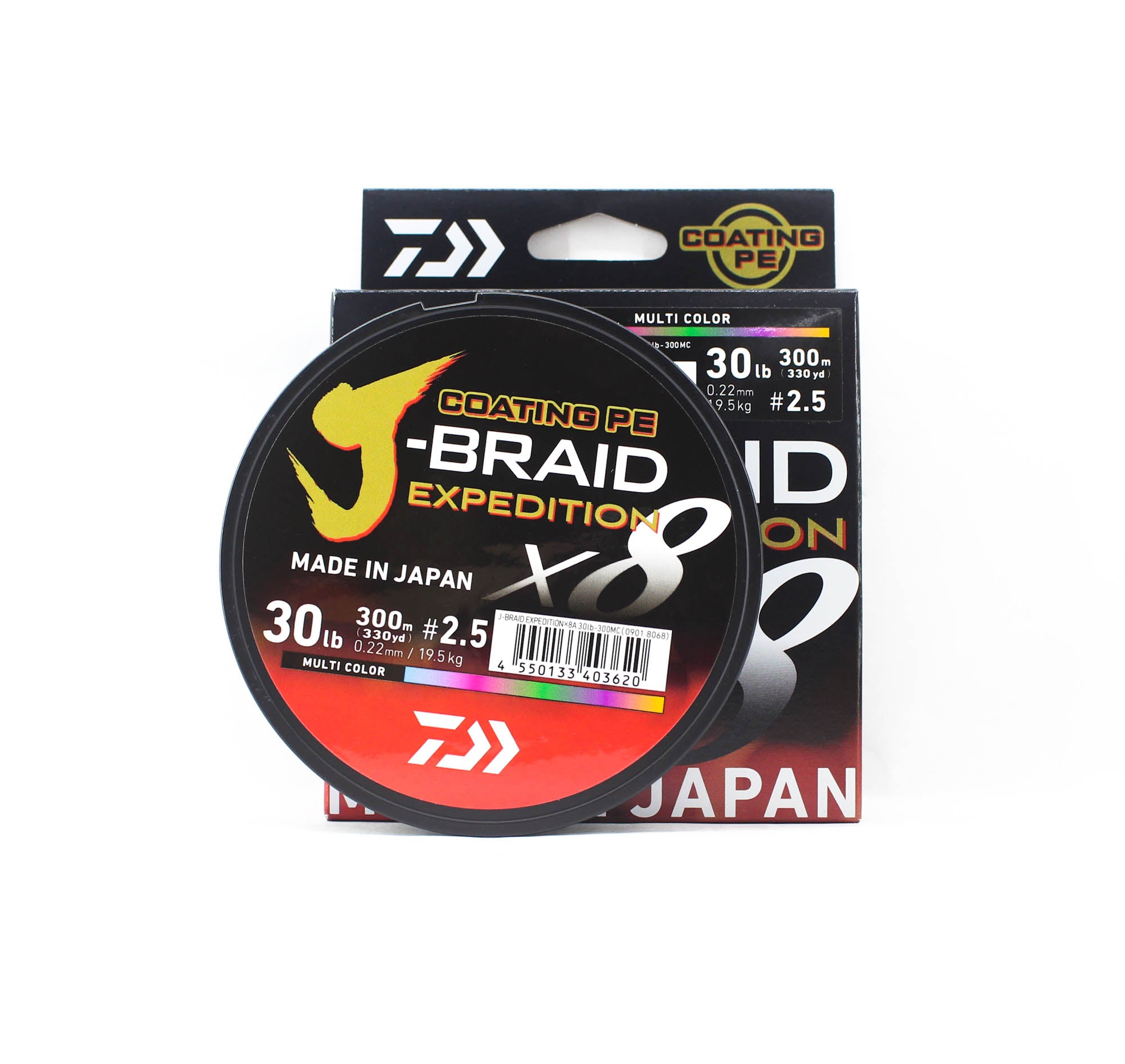 Daiwa P.E Line J Braid Expedition X8 300m 30lb Multi (3620)