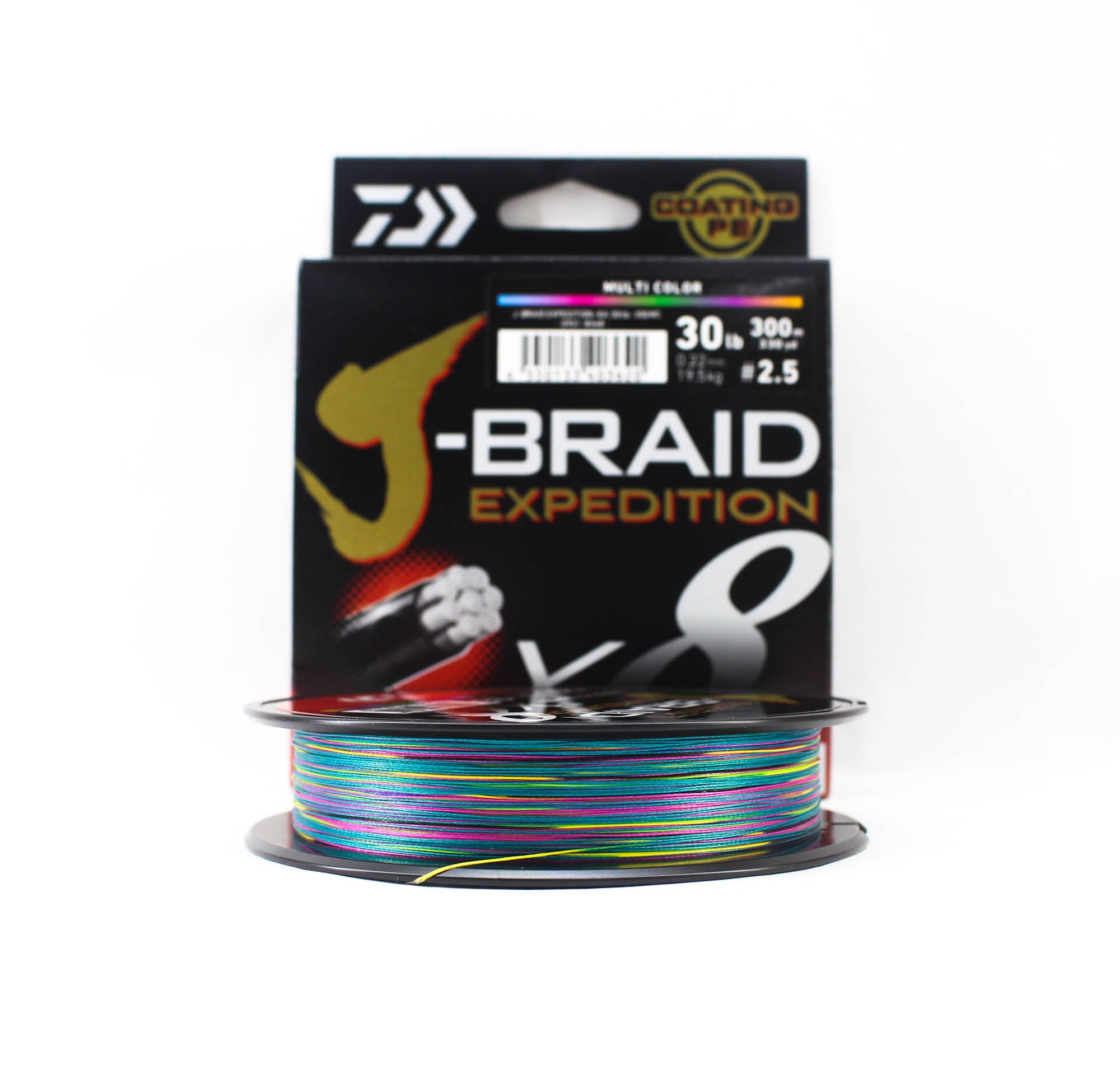 Daiwa P.E Line J Braid Expedition X8 300m 30lb Multi (3620)