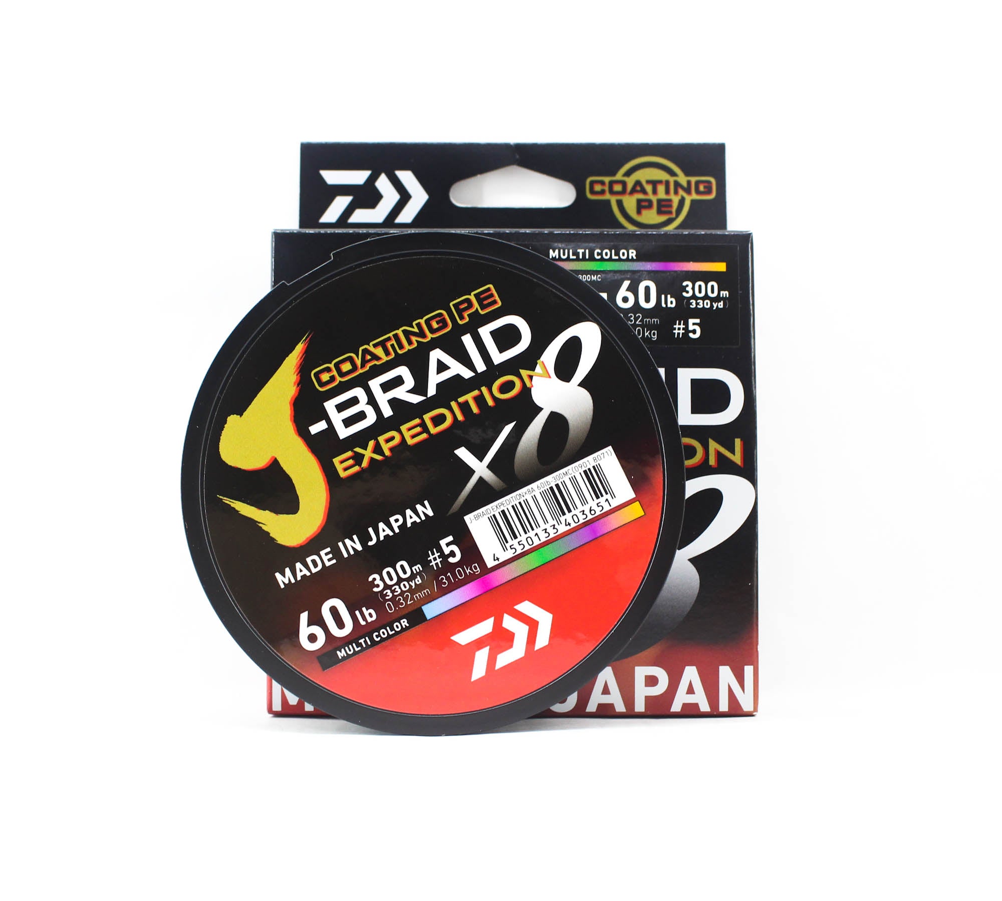 Daiwa P.E Line J Braid Expedition X8 300m 60lb Multi (3651)