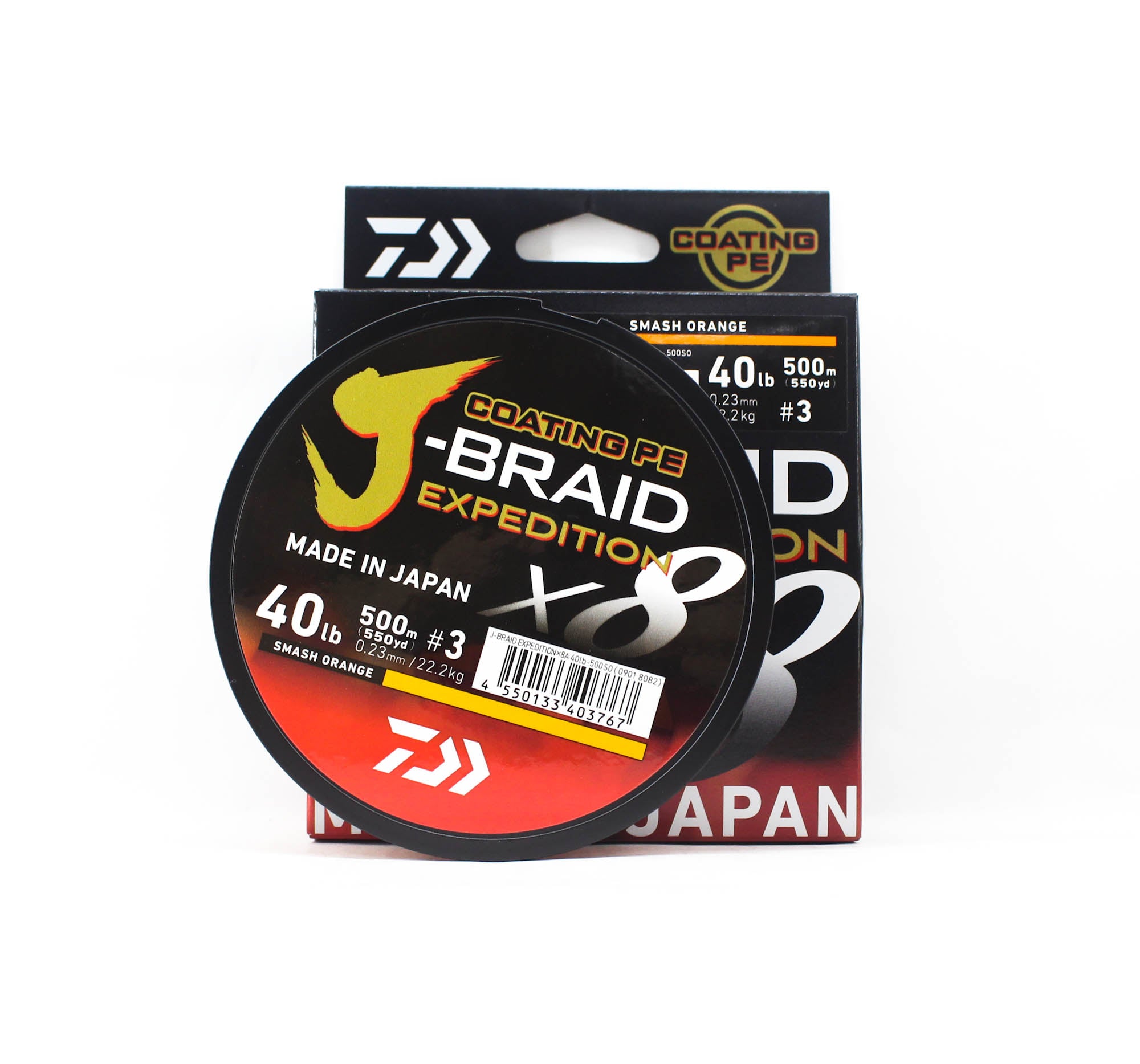 Daiwa P.E Line J Braid Expedition X8 500m 40lb Smash Orange (3767)