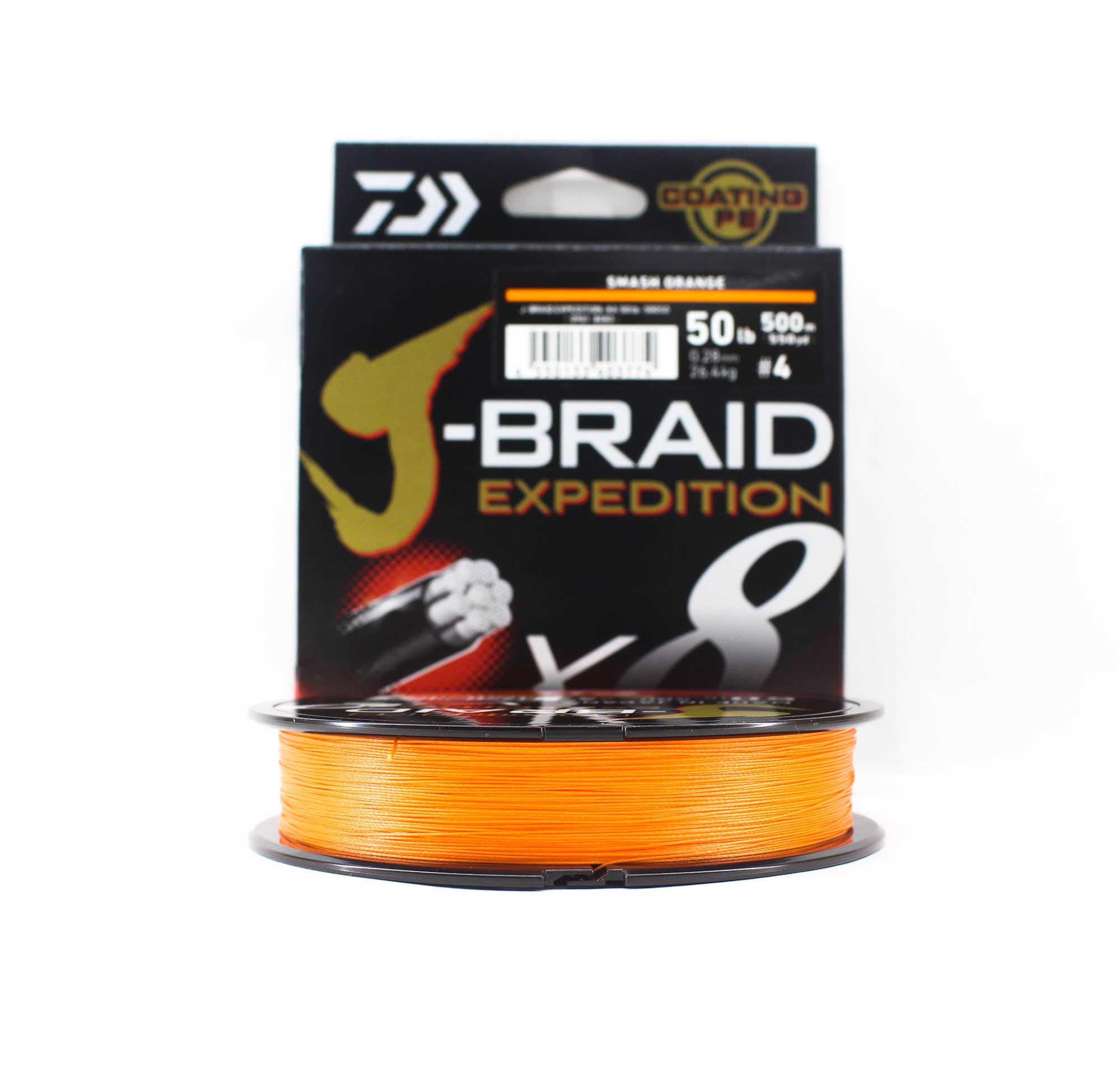 Daiwa P.E Line J Braid Expedition X8 500m 50lb Smash Orange (3774)
