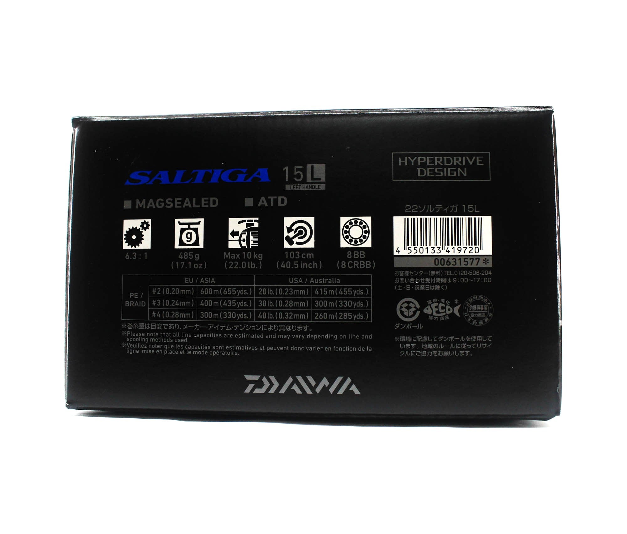 Daiwa Reel Baitcast 22 Saltiga 15L Left Hand (9720)