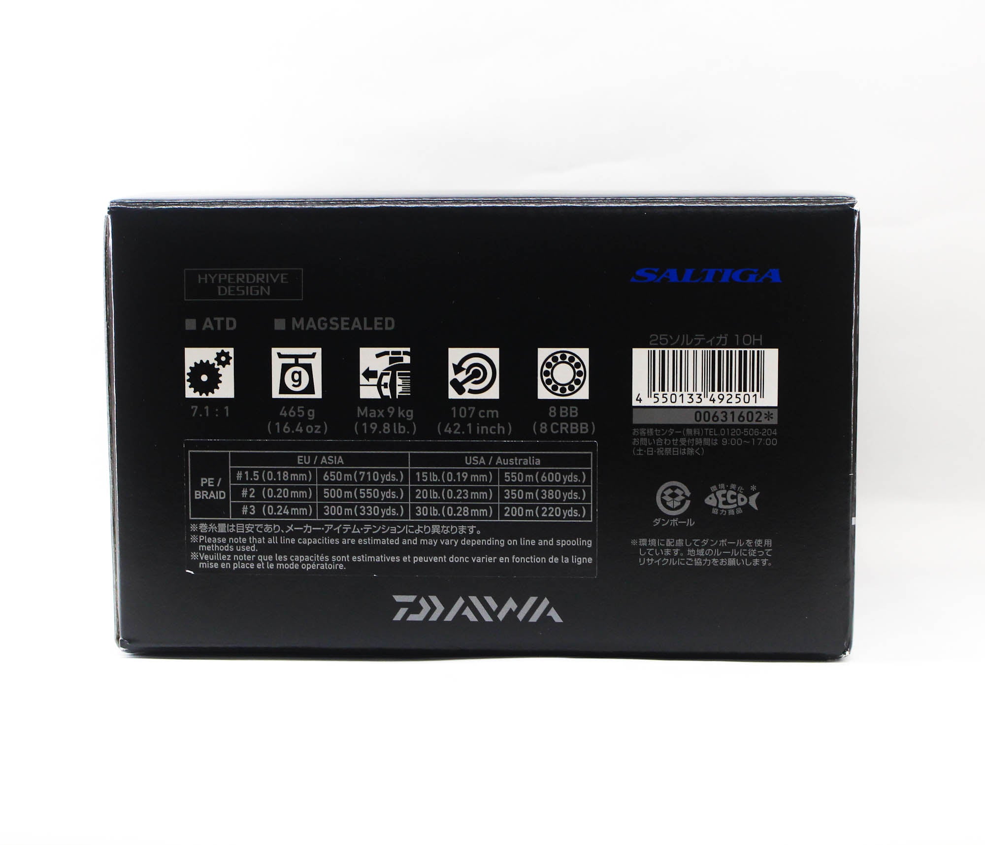 Daiwa Reel Baitcast 25 Saltiga 10H Right Hand (2501)