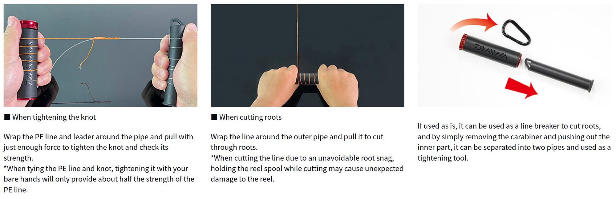 Daiwa P.E Stick Line Tightener 100 Red (2461)