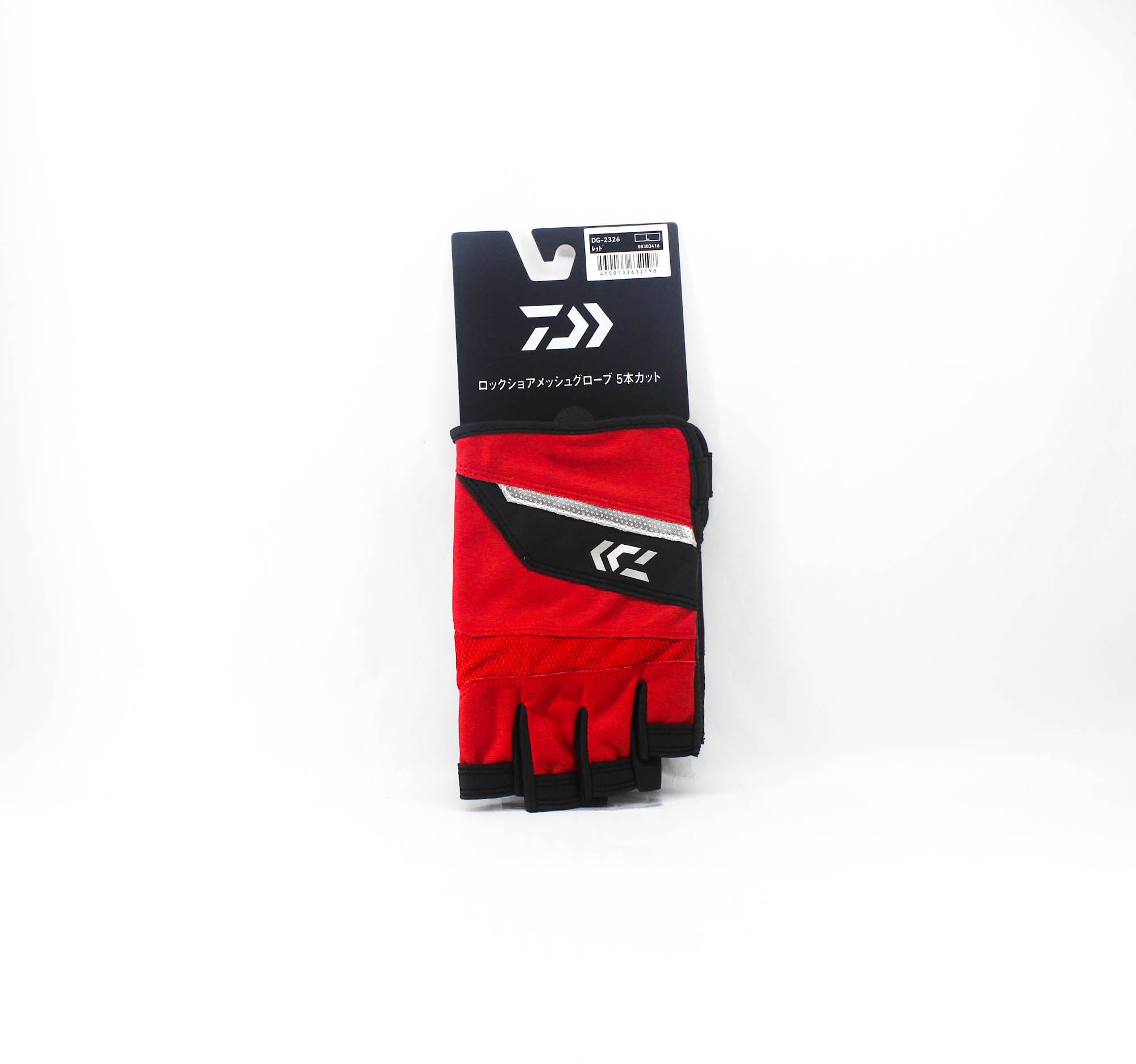 Daiwa Gloves DG-2326 Rock Shore Mesh Gloves Size L Red (2198)