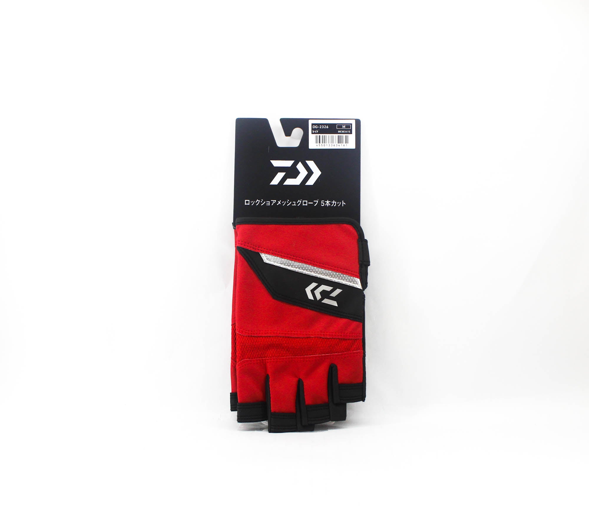 Daiwa Gloves DG-2326 Rock Shore Mesh Gloves Size M Red (4161)