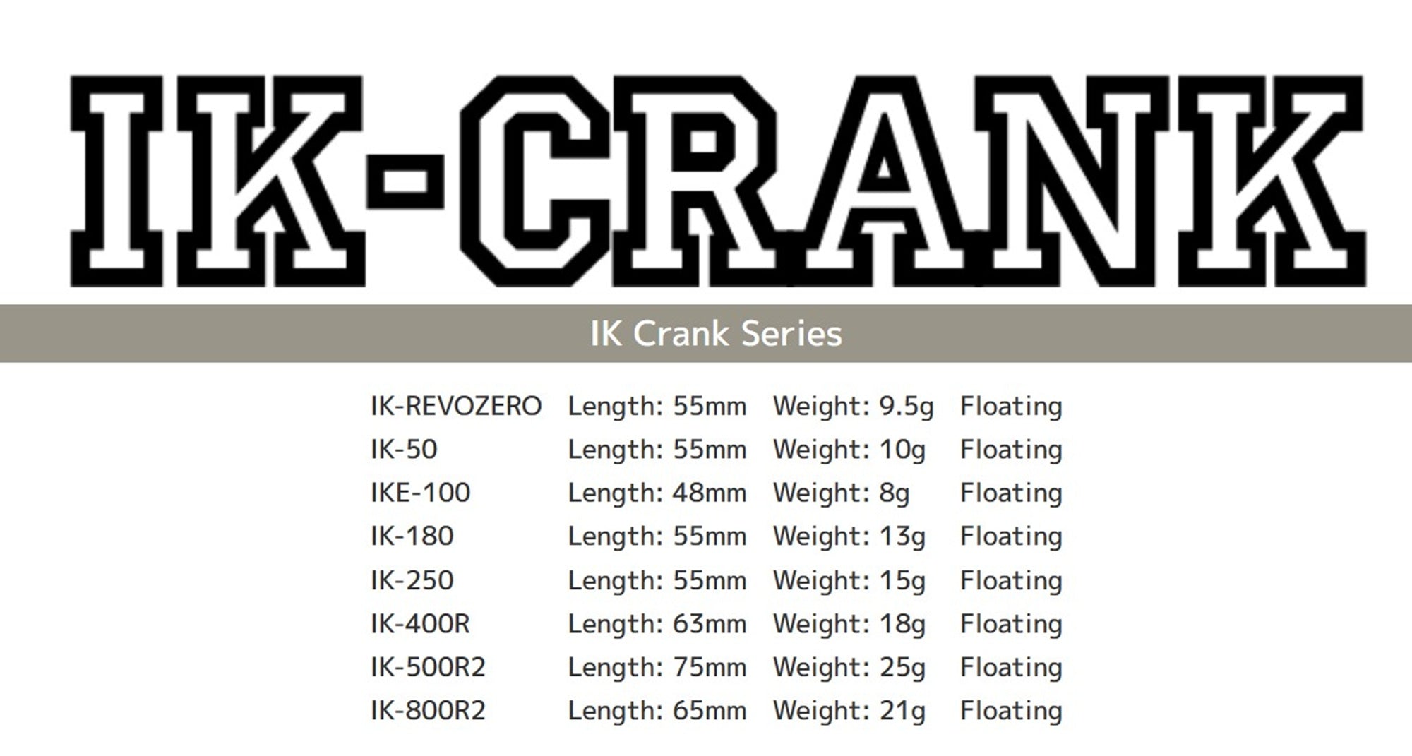 Imakatsu IKE-100 Crank 48mm 8 grams Floating Lure 821 (6229)
