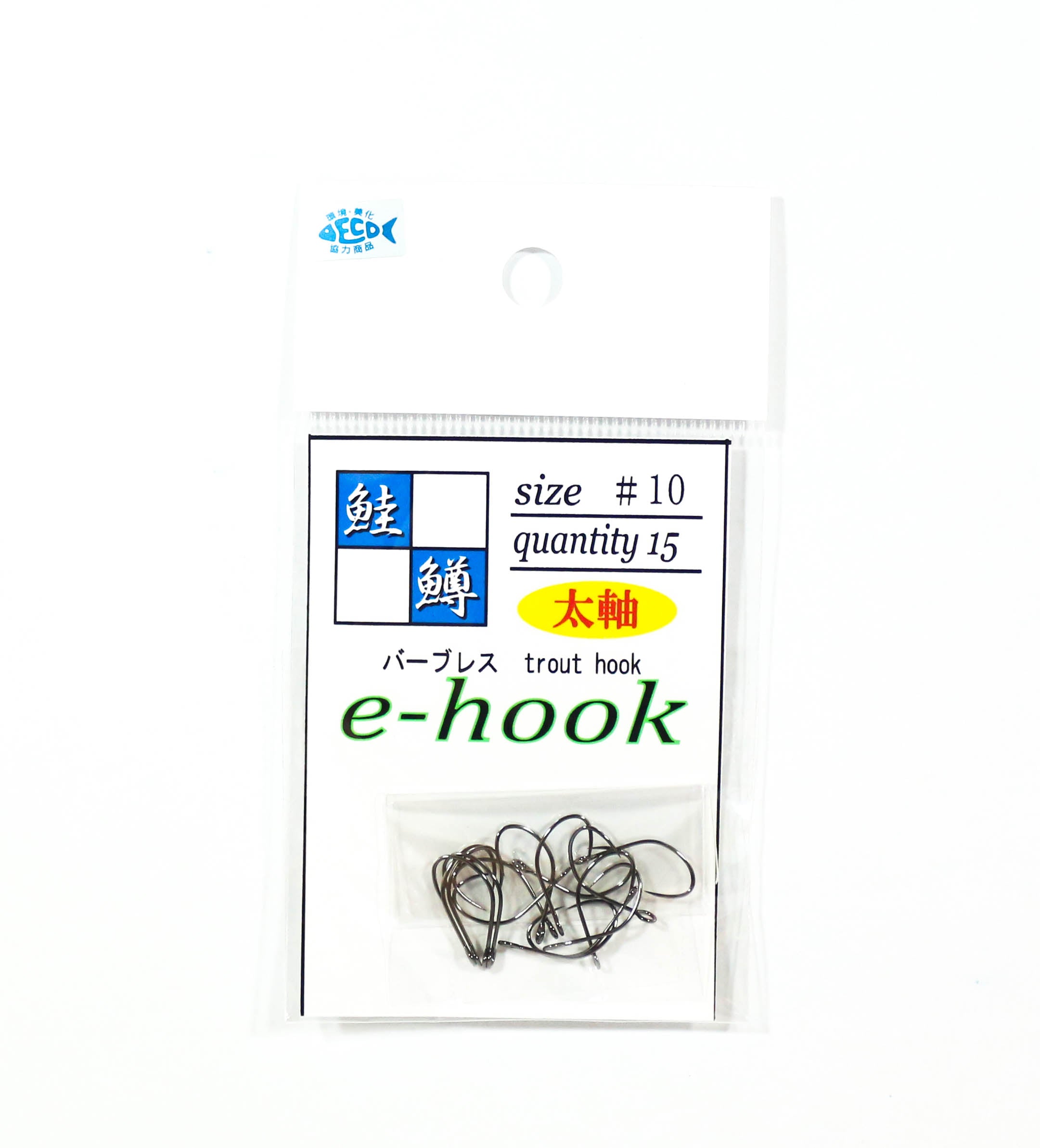 Jackall E-Hook Single Hook Trout Size 10L Thick Axis (3318)