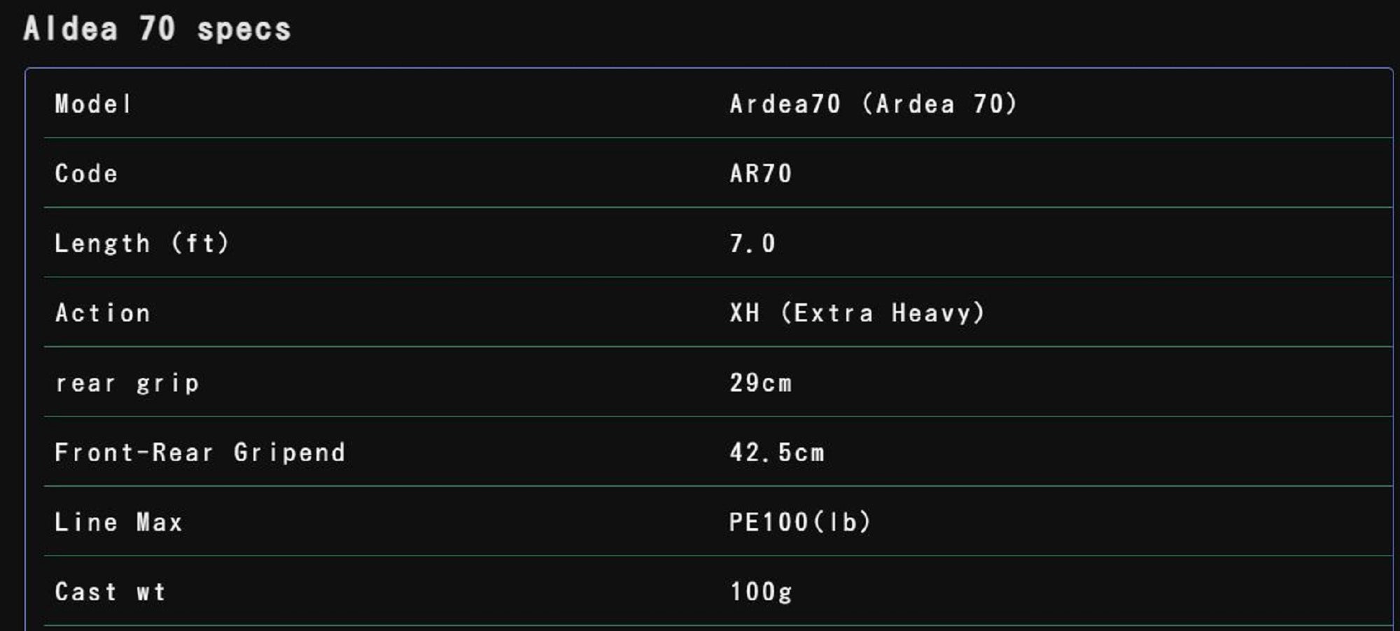 Tulala Rod Baitcast Hamazu Ardea 70 (3755)
