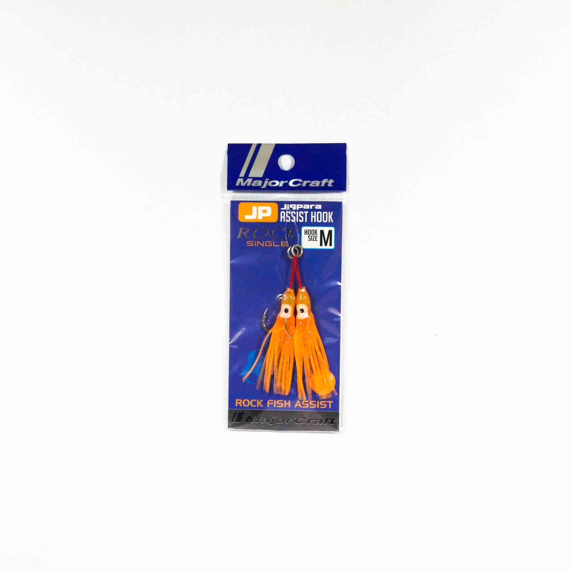 Major Craft JPS Assist Hook Rock Fish 2 pc per pack Size M Orange (5002)