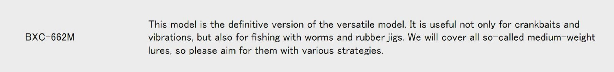 Major Craft Basspara Series Baitcast Rod BXC 662M (6196)