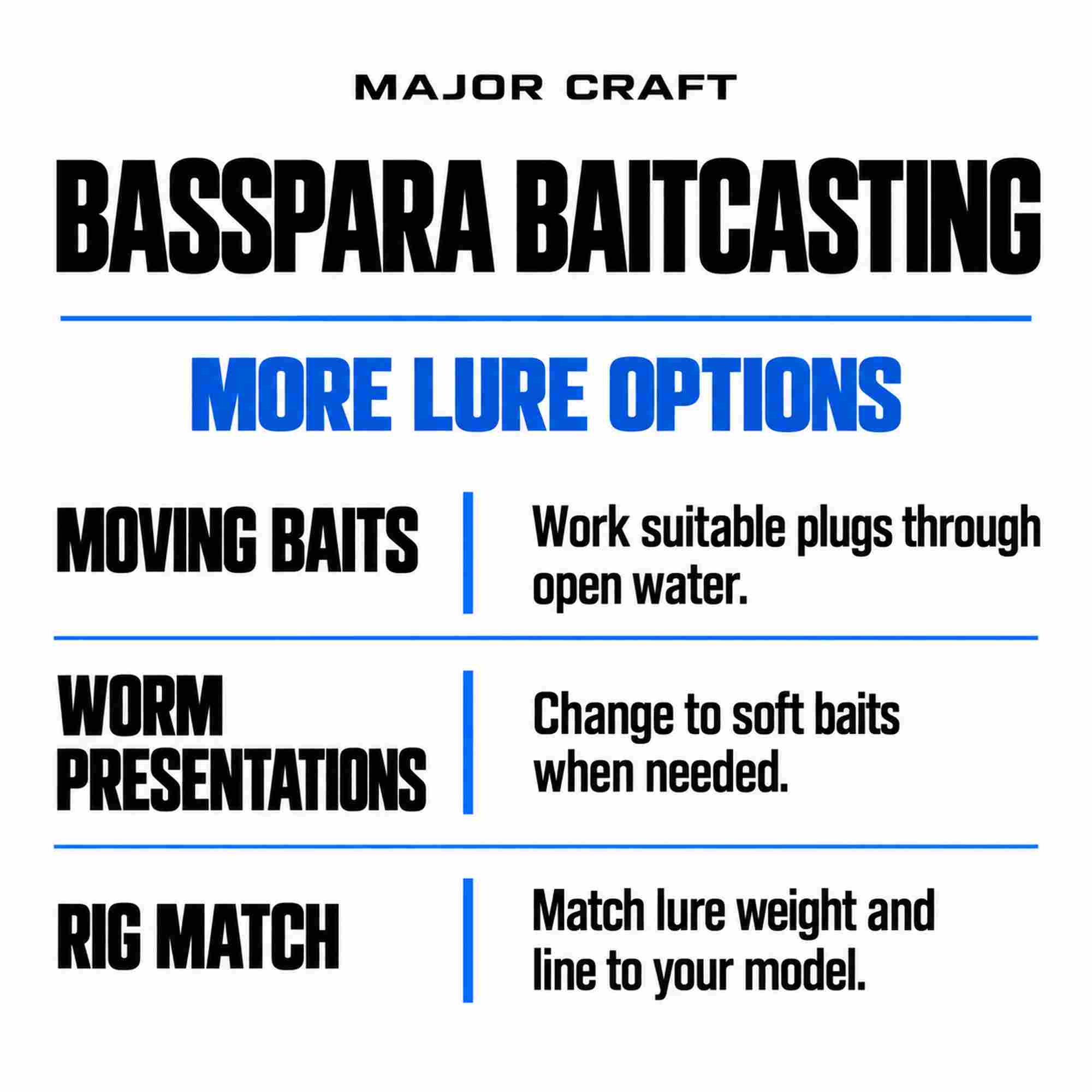 Major Craft Basspara Series Baitcast Rod BXC-692M (6202)