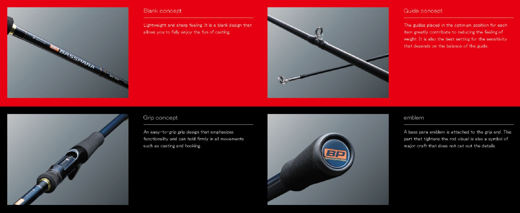 Major Craft Basspara Series Baitcast Rod BXC 702H (6233)