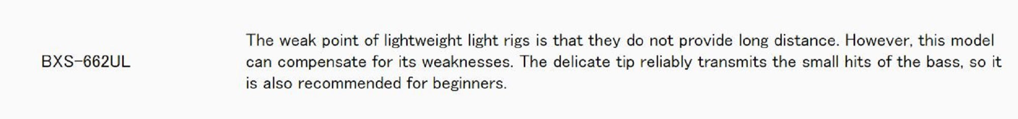 Major Craft Basspara Series Spinning Rod BXS 662UL (6301)