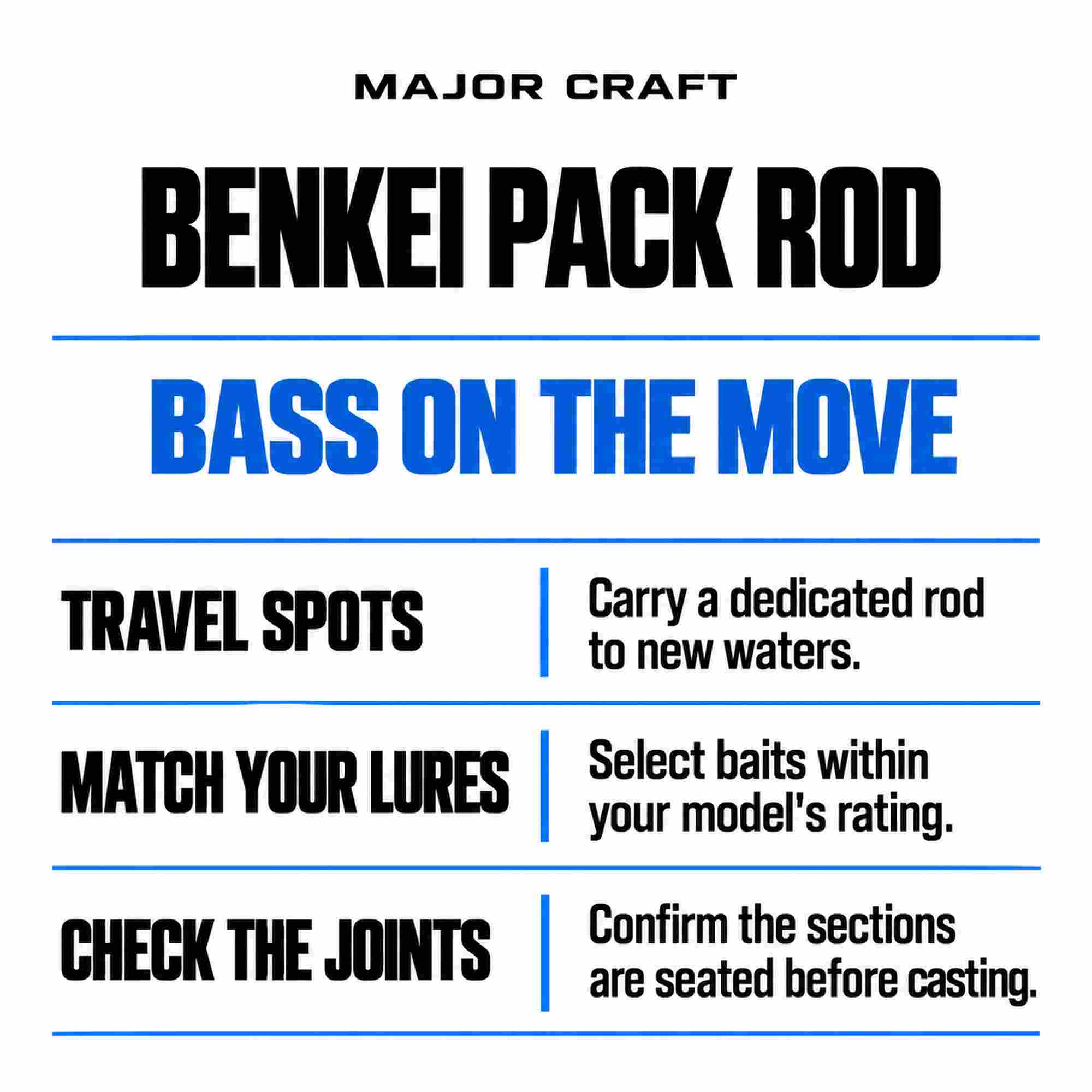 Major Craft Benkei Series Baitcast Rod BIC-664M (7704)