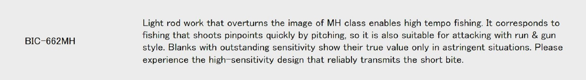 Major Craft Benkei Series Baitcast Rod BIC 662 MH (8138)